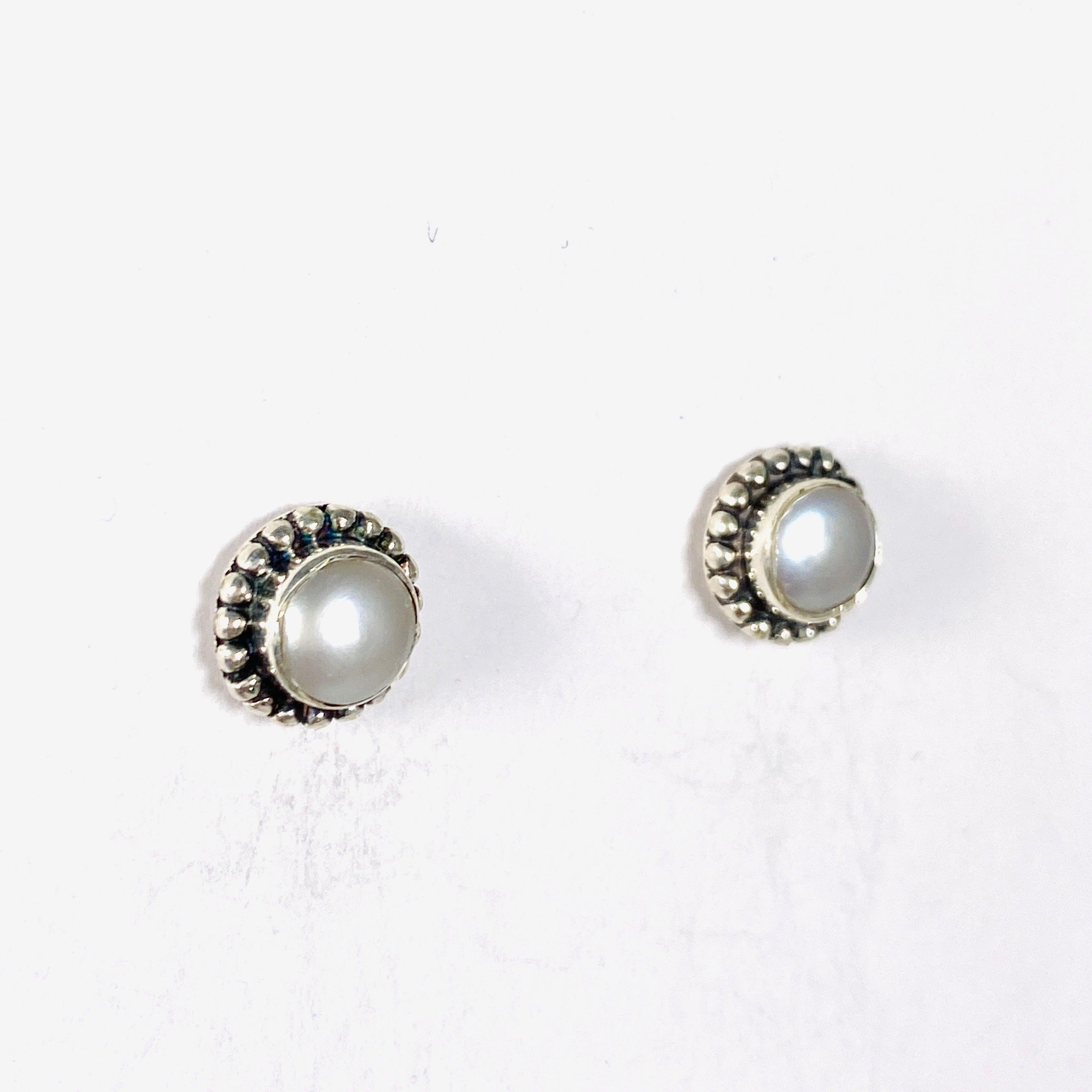 Elegant Pearl Stud Earrings S250 - Perfect for Weddings, Parties & Everyday Wear