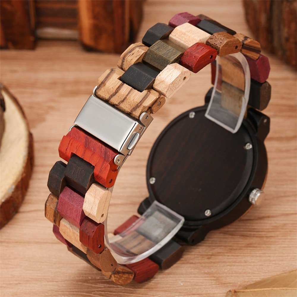 Women's Wooden Watch with All Wood Strap - Classic Analog Bamboo Watch for Women & Couples | Eco-Friendly Fashion Accessory for Casual Wear, Office & Outdoor Activities