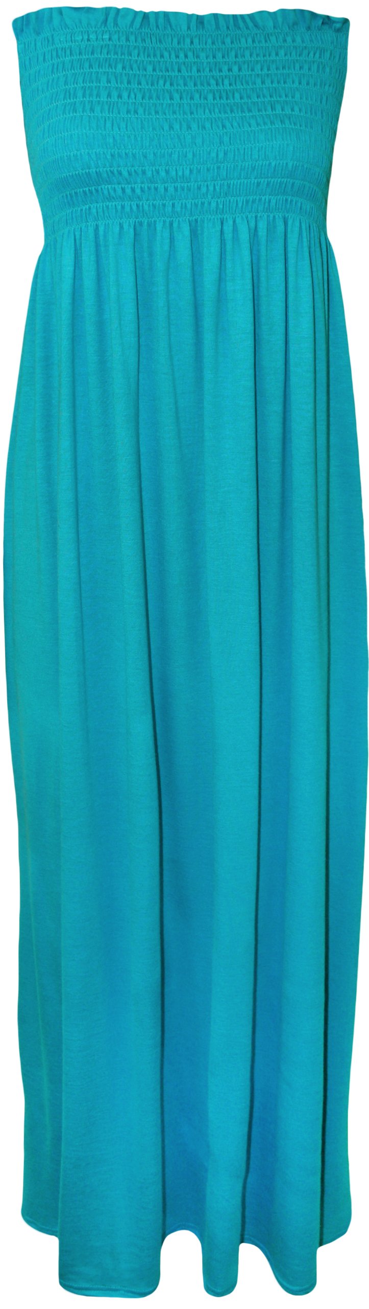 WearAll Plus Size Women's Shirred Strapless Long Maxi Dress - Sizes 12-18 | Beach Wedding, Summer Vacation & Evening Party Outfit