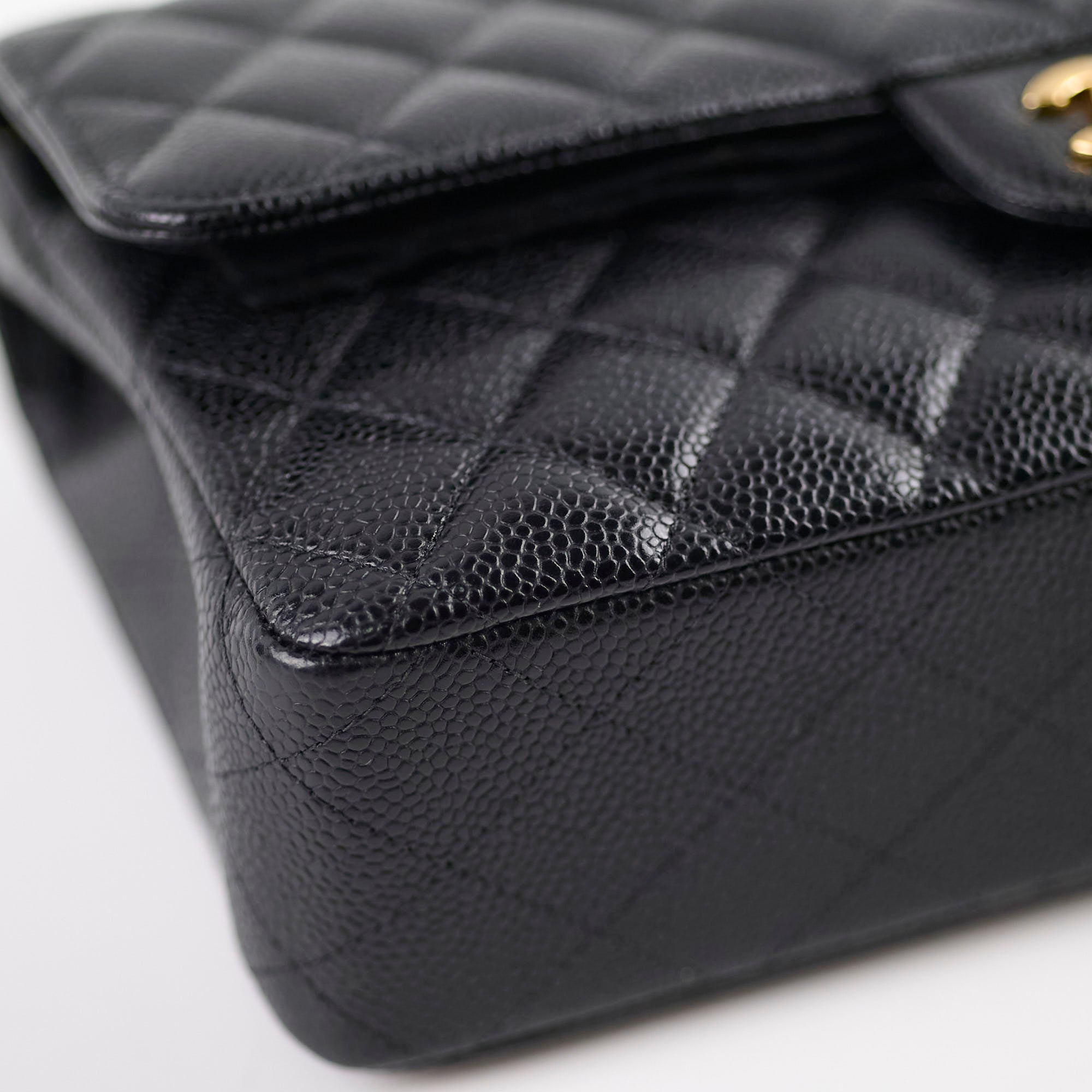 Chanel Medium/Large Classic Double Flap Bag in Black Caviar Leather 2021 Collection - Luxury Handbag for Women, Perfect for Work, Evening Events & Special Occasions