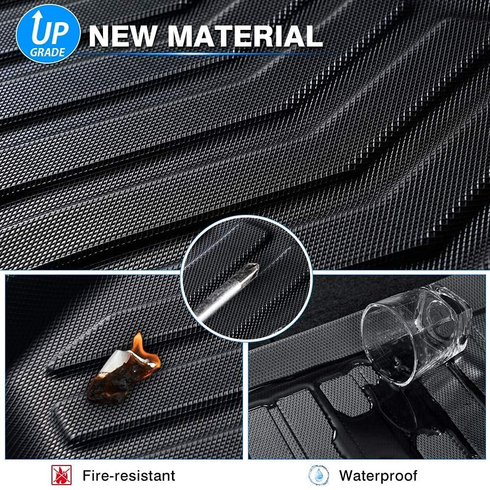 Premium KUST All-Weather TPE Rubber Floor Mats for Honda Accord 2018-2022 - Front & Rear 2 Row Set with High Sidewalls | Durable Car Accessories for Winter, Rain, Mud & Snow Protection
