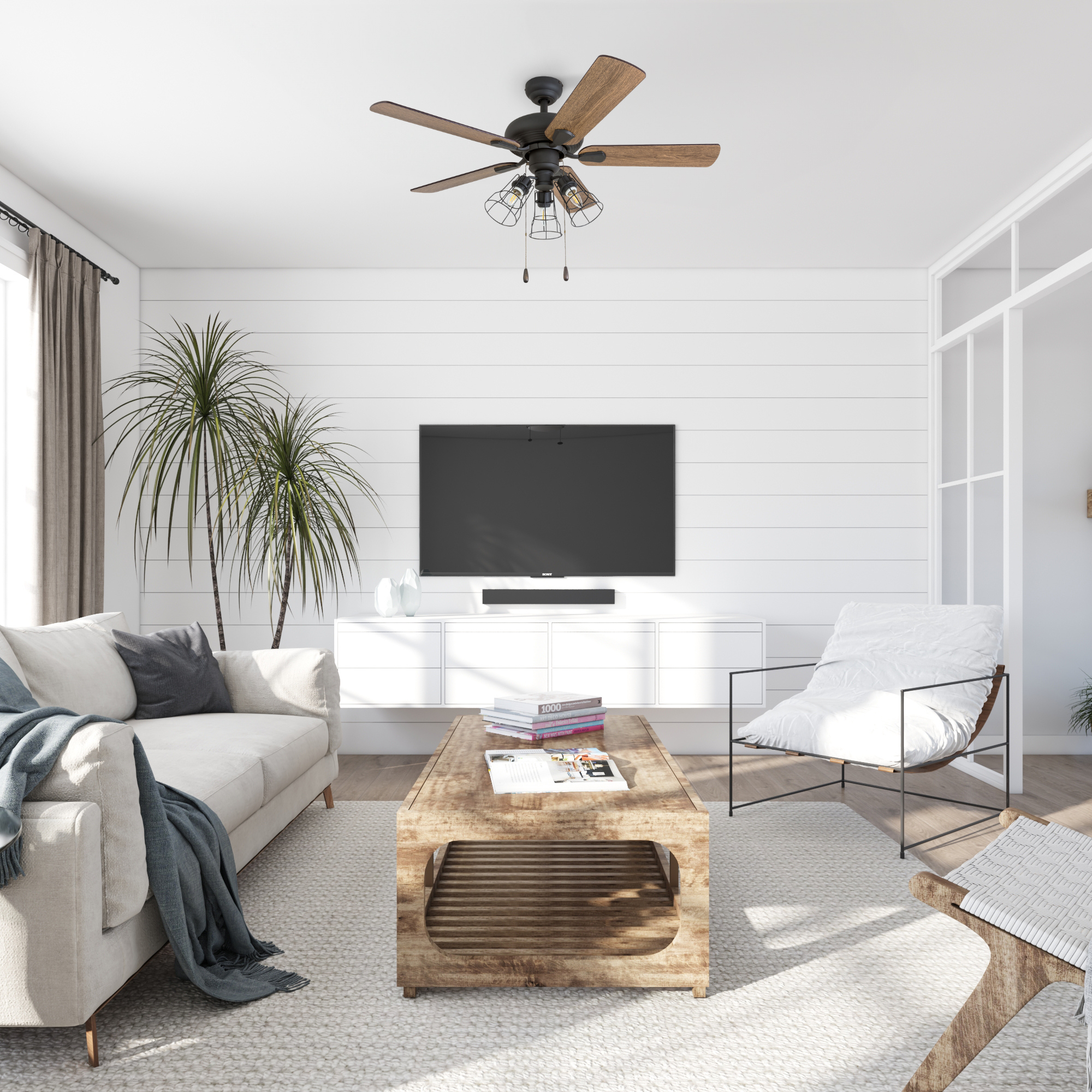 42 Inch Madison County Bronze Remote Control Ceiling Fan with Light Kit - Perfect for Living Room, Bedroom, and Outdoor Patio Cooling