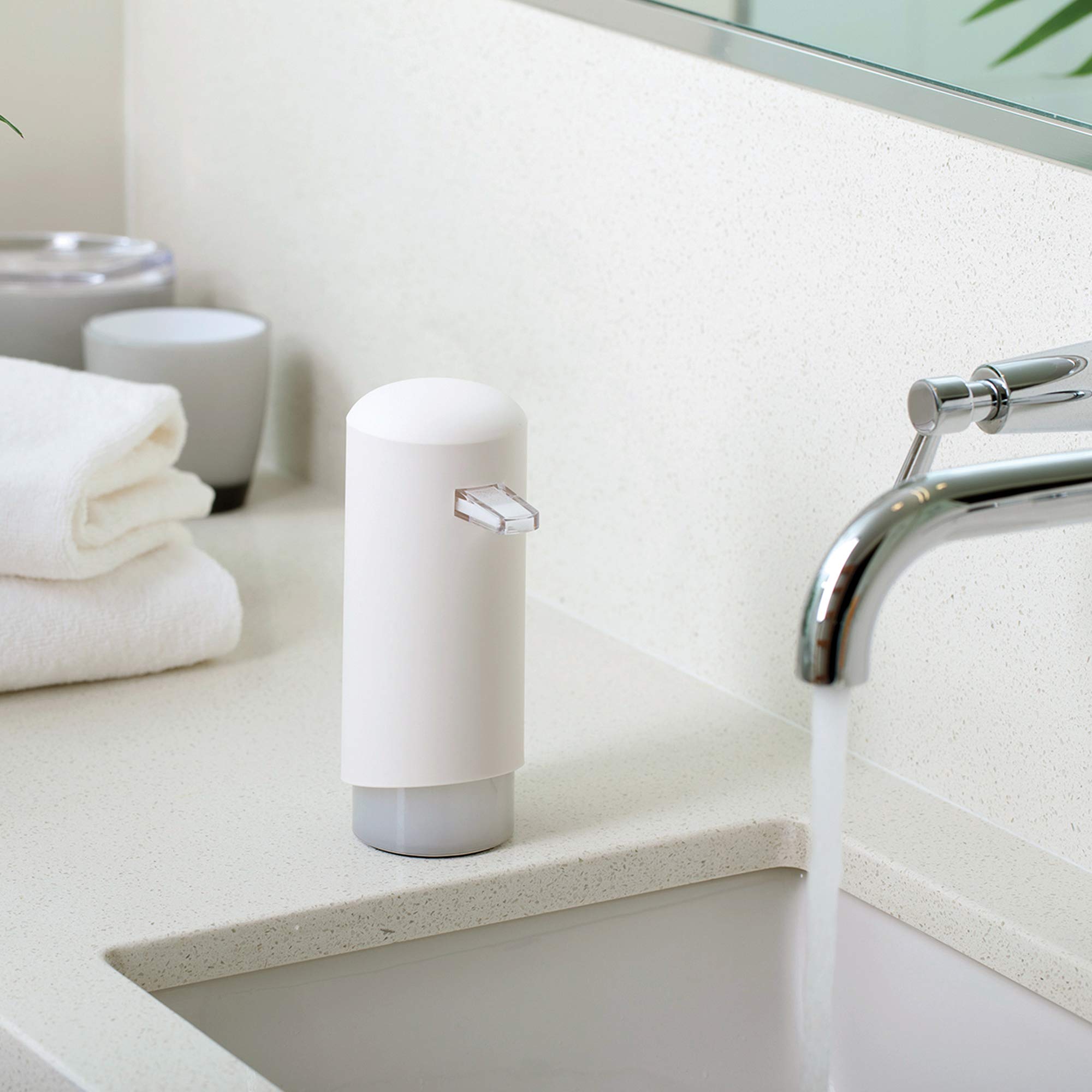Better Living Products 70250 Matte White Foam Soap Dispenser - Hands-Free Automatic Touchless Foaming Soap Dispenser for Kitchen, Bathroom & Office - Hygienic & Modern Design