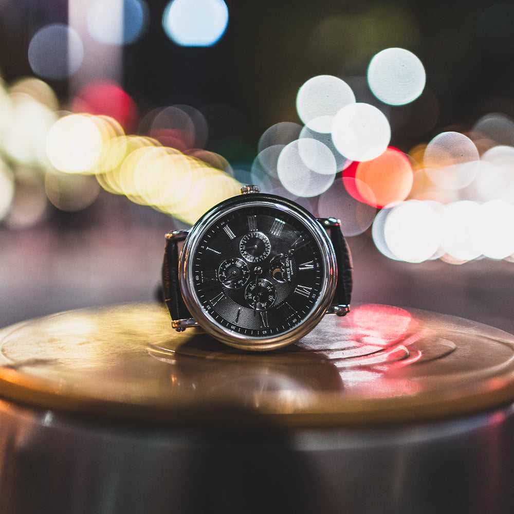 Aries Gold Urban Kensington G 101 S BK Watch - Stylish Men's Luxury Chronograph Timepiece for Business, Casual & Formal Occasions