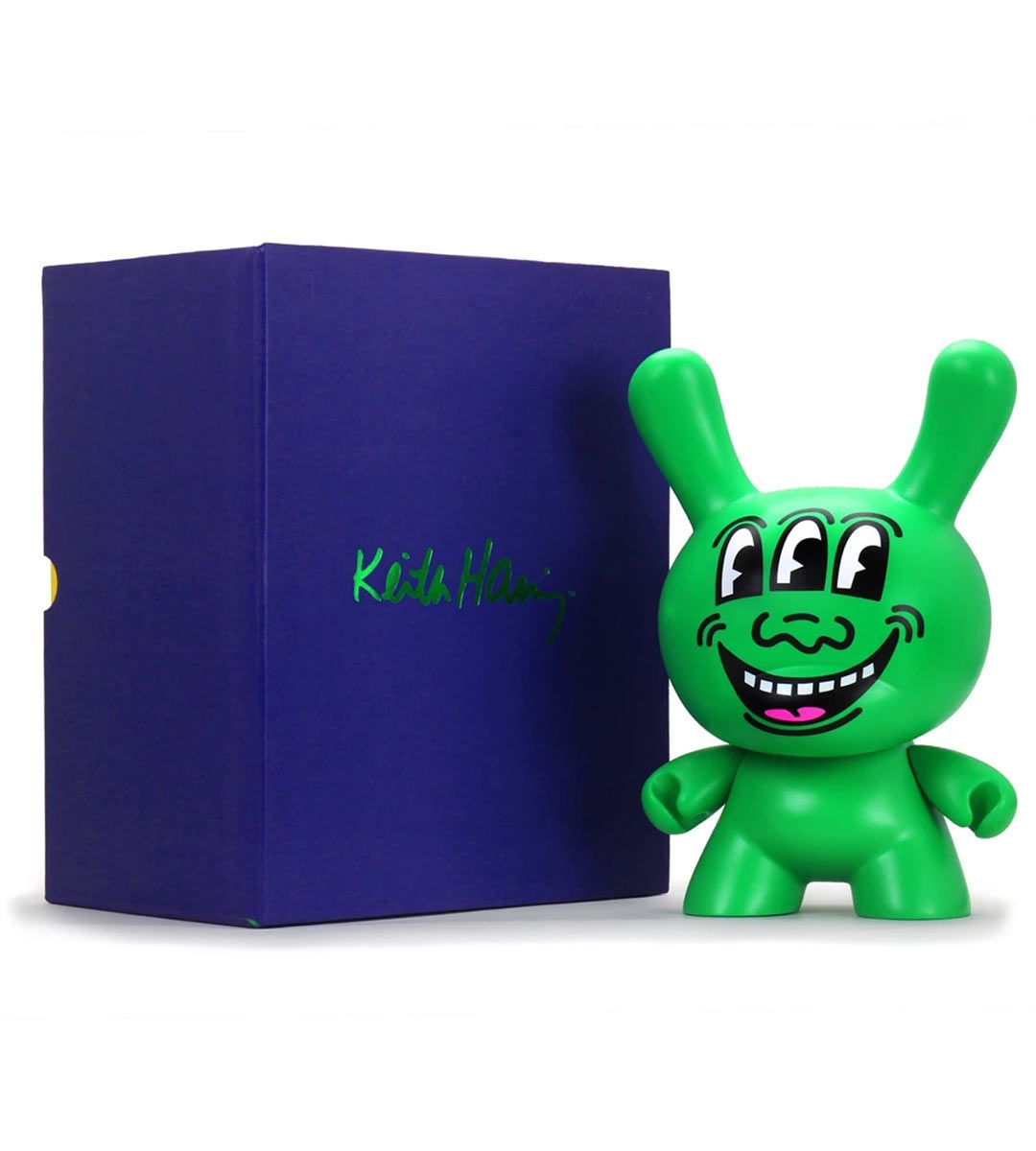 Keith Haring Three Eyed Face Dunny Art Figure - 8 Masterpiece Collectible Vinyl Toy for Home Decor & Pop Art Enthusiasts