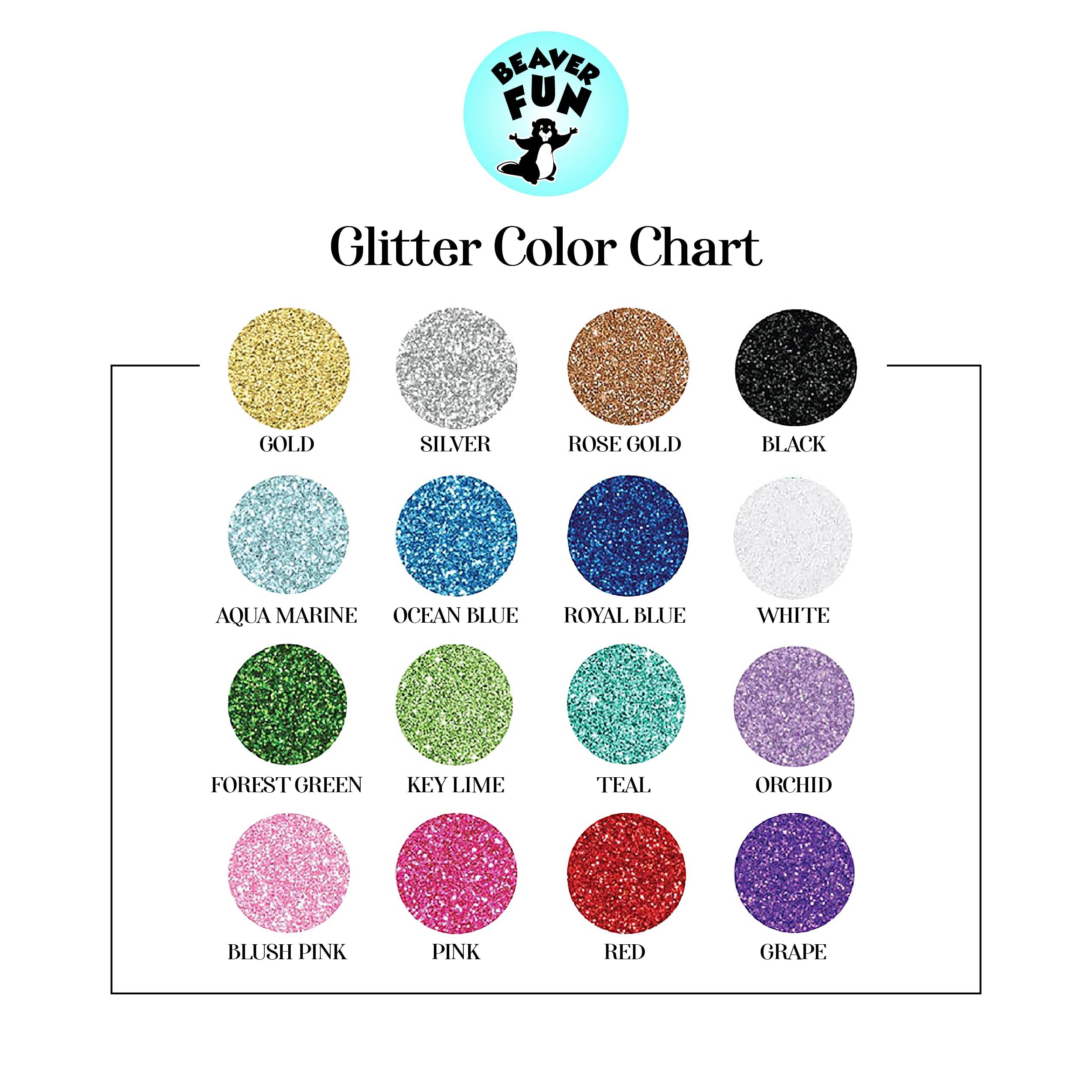 Custom Glitter Cake Topper - Personalized Name Birthday Cake Decoration | Beaver Fun Happy Birthday Design | DIY Cake Topping for Parties, Baby Showers & Celebrations
