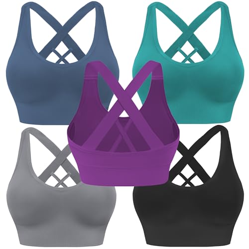 Black Gray Peacock-green Navy-blue Grape-purple 5 Pack