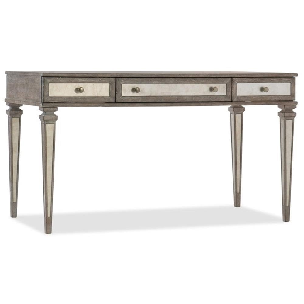 BOWERY HILL Light Wood Traditional Computer Desk - Home Office Desk for Work & Study | Ergonomic Writing Desk for Small Spaces