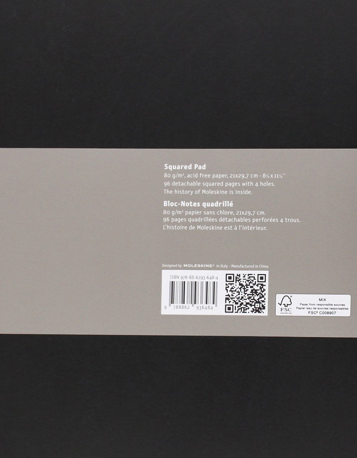Moleskine Professional A4 Squared Notebook - Premium Grid Paper Pad for Writing, Sketching & Note Taking - Ideal for Office, School & Creative Projects