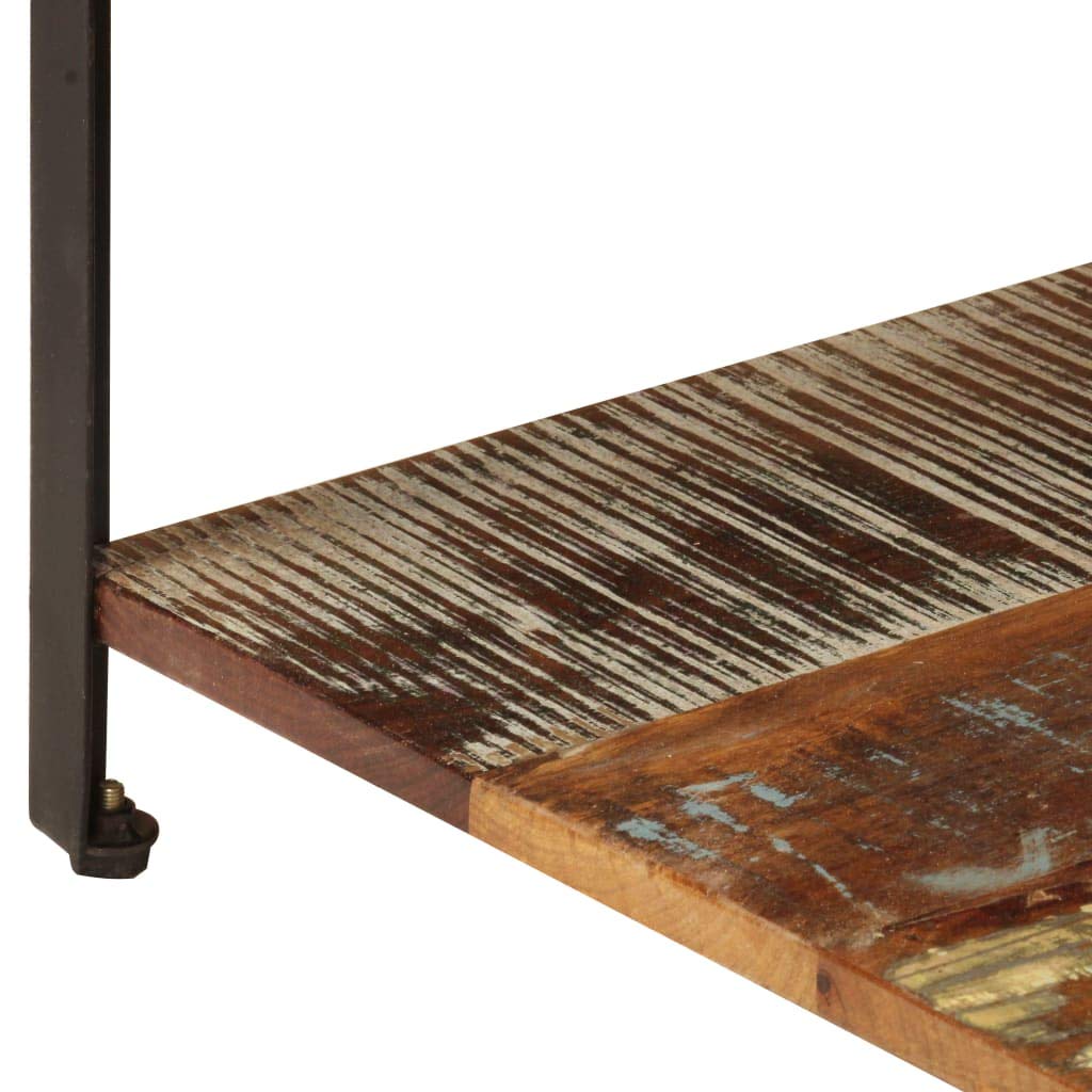 Industrial Style Coffee Table with Shelf - 39.4