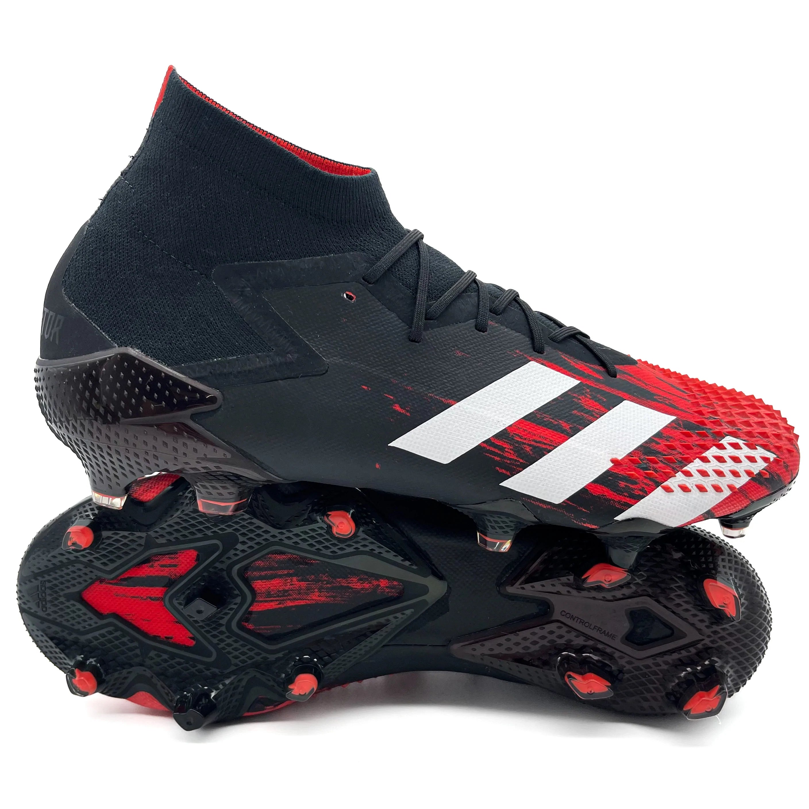 Adidas Predator 20.1 FG Soccer Cleats - Core Black/Active Red - Firm Ground Football Boots for Men | Perfect for Professional Matches & Training Sessions
