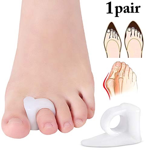 Legendog Soft Elastic Toe Separators - 1 Pair Single Hole Toe Straighteners & Spacers for Bunion Relief, Foot Pain, and Comfort - Perfect for Yoga, Running, and Post-Surgery Recovery