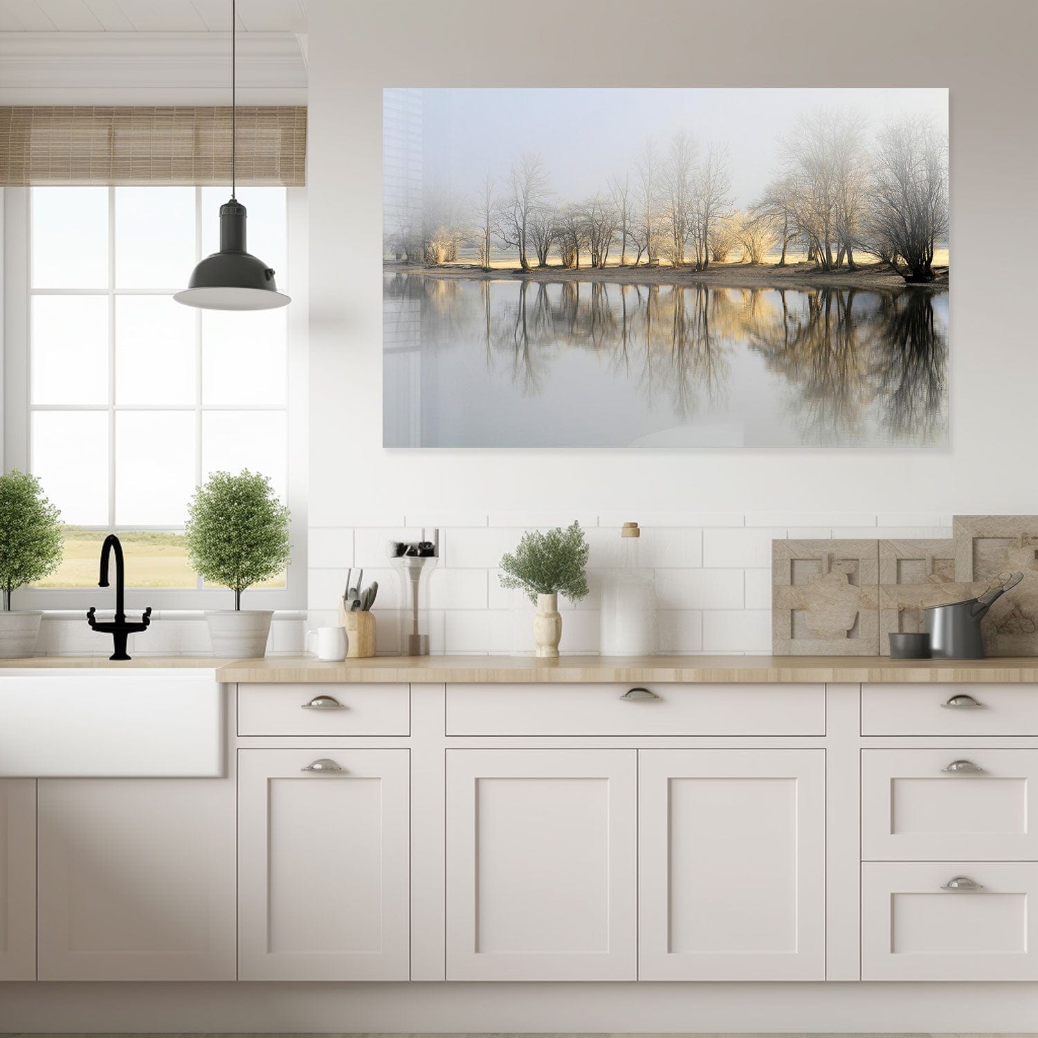 The Reflection - Premium Tempered Glass Wall Art Decor for Living Room, Bedroom & Office - Shatterproof Modern Mirror Art for Home & Office Decor