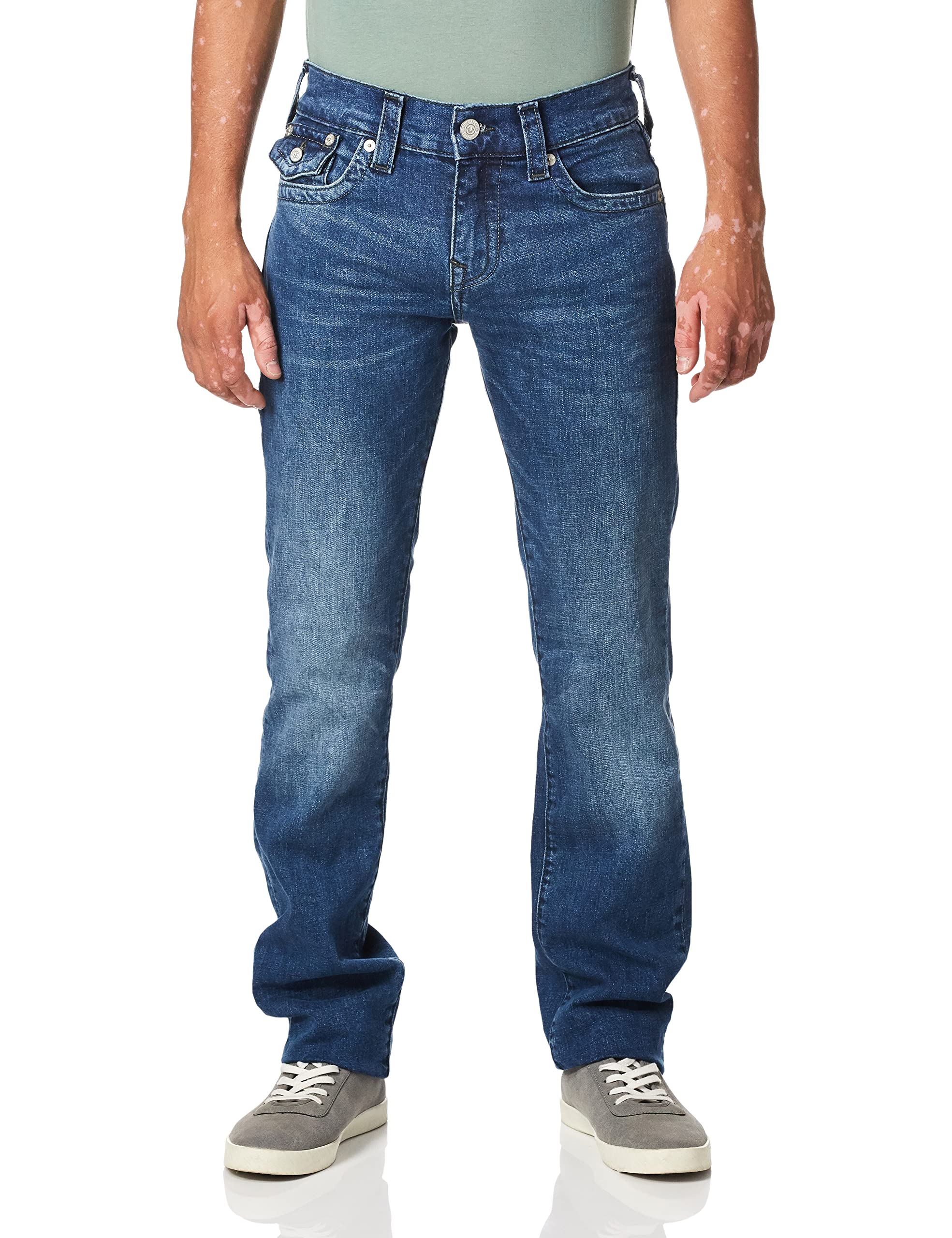 True Religion Men's Ricky Straight Leg Jeans - Premium Denim Pants for Casual & Business Wear | Comfortable & Stylish for Everyday Use