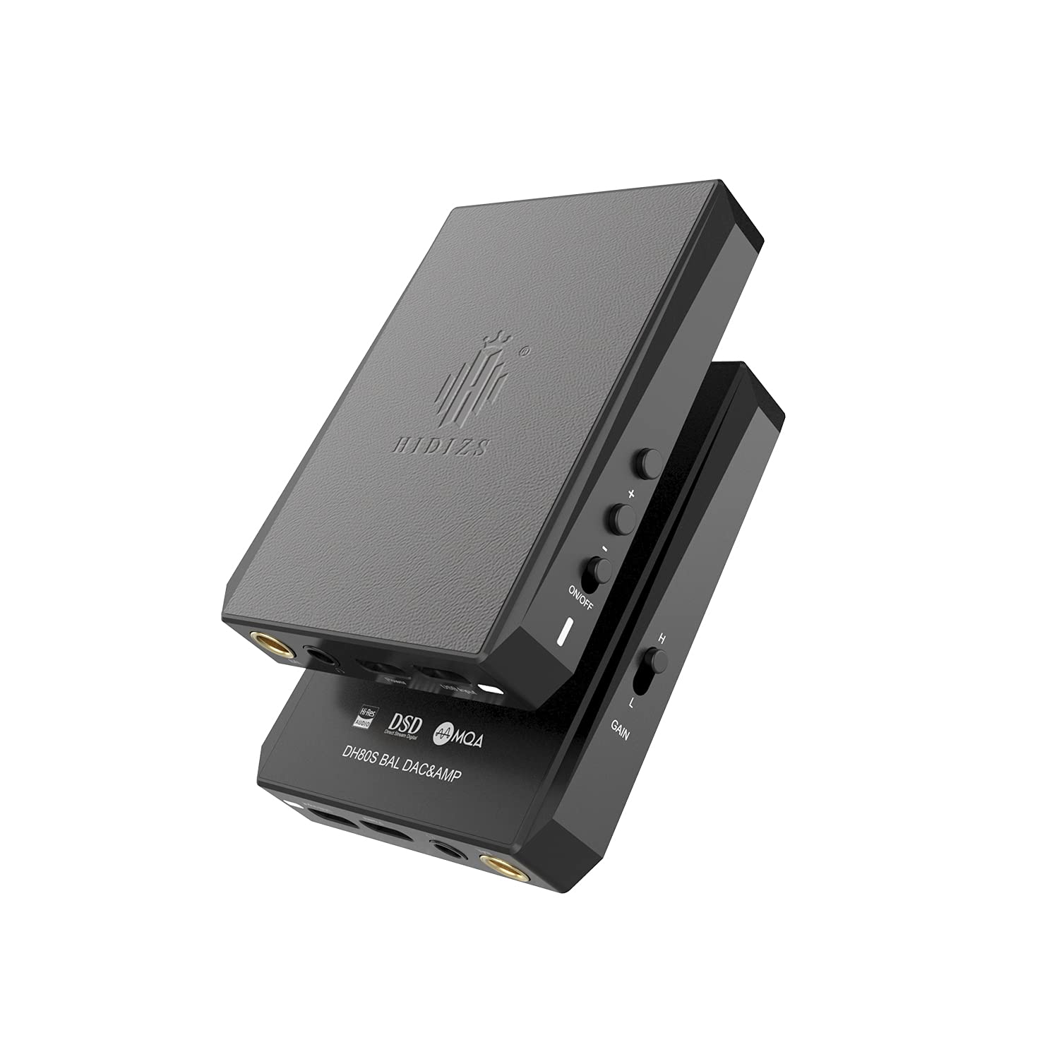HIDIZS DH80S Portable Balanced DAC & Headphone Amplifier with MQA Support | DSD64/128 Decoding | 3.5mm & 4.4mm Output | Compatible with Windows 10, Mac OS, iPad OS, Android & iOS | Perfect for Audiophiles, Travel & Studio Use (Black)