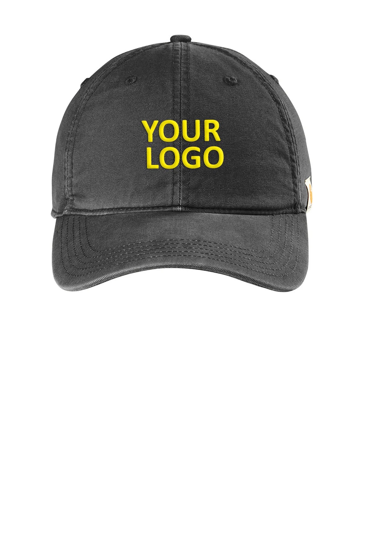 Carhartt Cotton Canvas Custom Caps for Men & Women - Durable Black Adjustable Hat for Work, Outdoor & Casual Wear