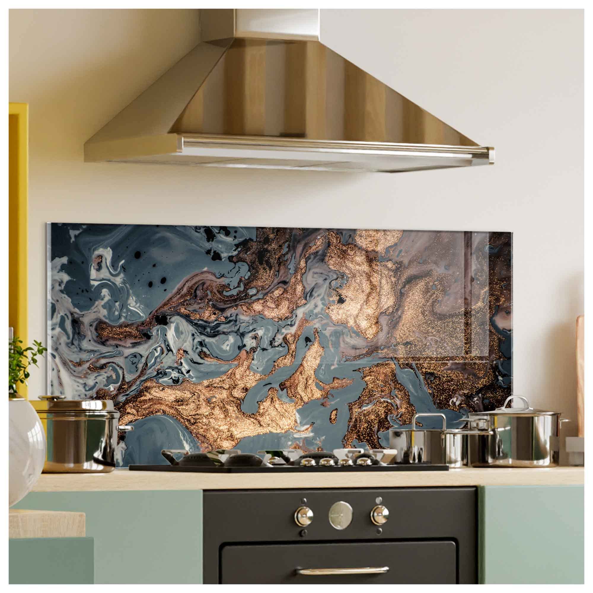 Tempered Glass Kitchen Backsplash - 20x30
