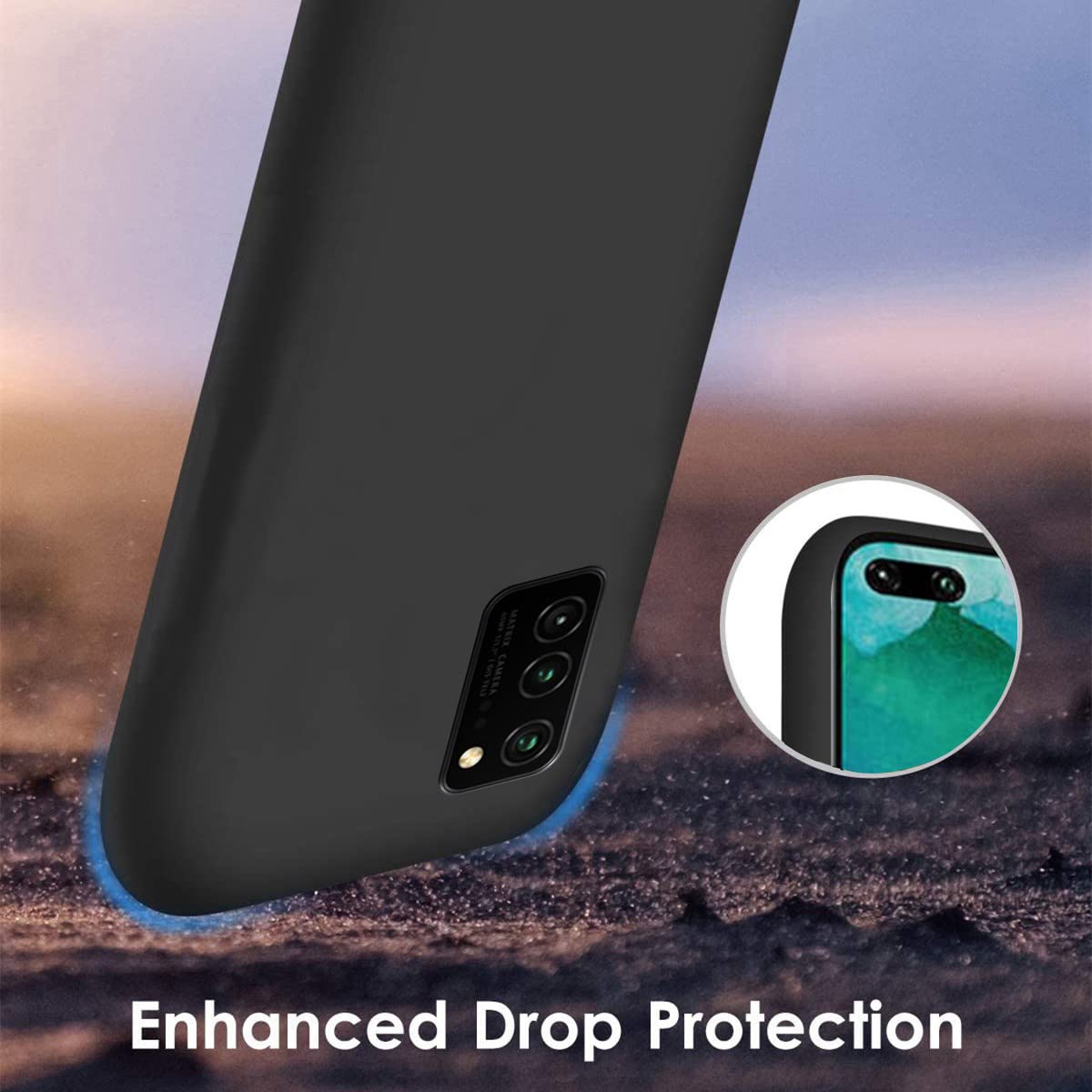 Custom Huawei Honor V30 Phone Case - Personalized Picture Shockproof Silicone Cover with Soft Candy Design | Christmas Birthday Gift Idea | Protective Black Case for Daily Use, Travel & Special Occasions