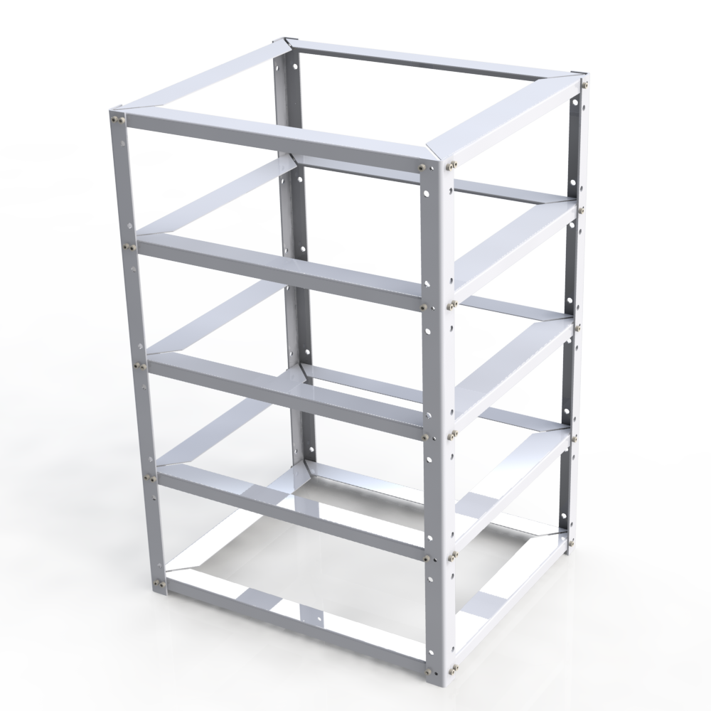 Elios Pylontech Battery Rack for 4 X US5000 | Heavy Duty Galvanized Steel Solar Battery Storage Rack | Perfect for Home Solar Systems & Off-Grid Power Storage