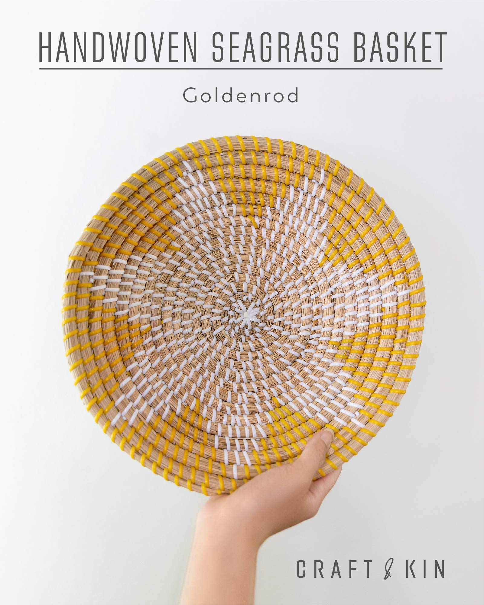 Handmade Boho Woven Wall Basket - Home Decor for Bedroom, Kitchen & Living Room - Goldenrod
