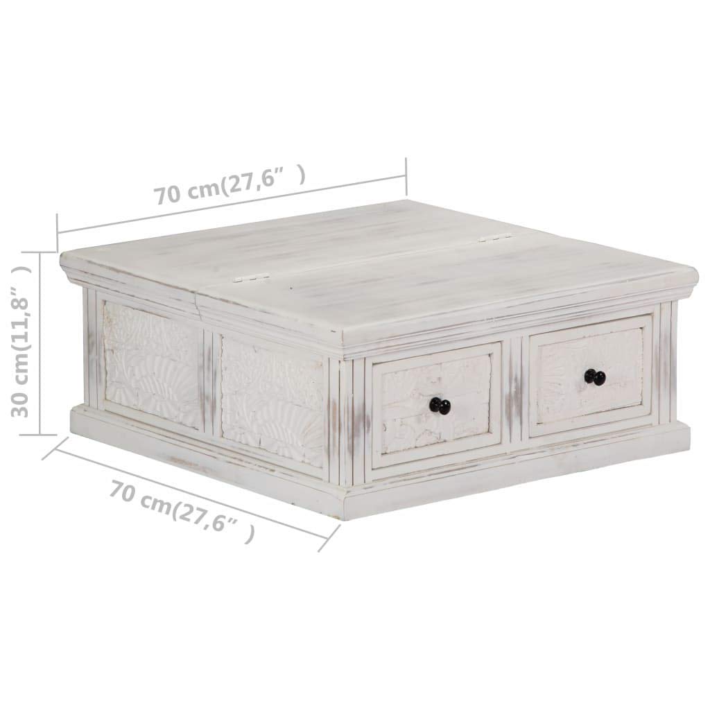 White Mango Wood Coffee Table 27.6