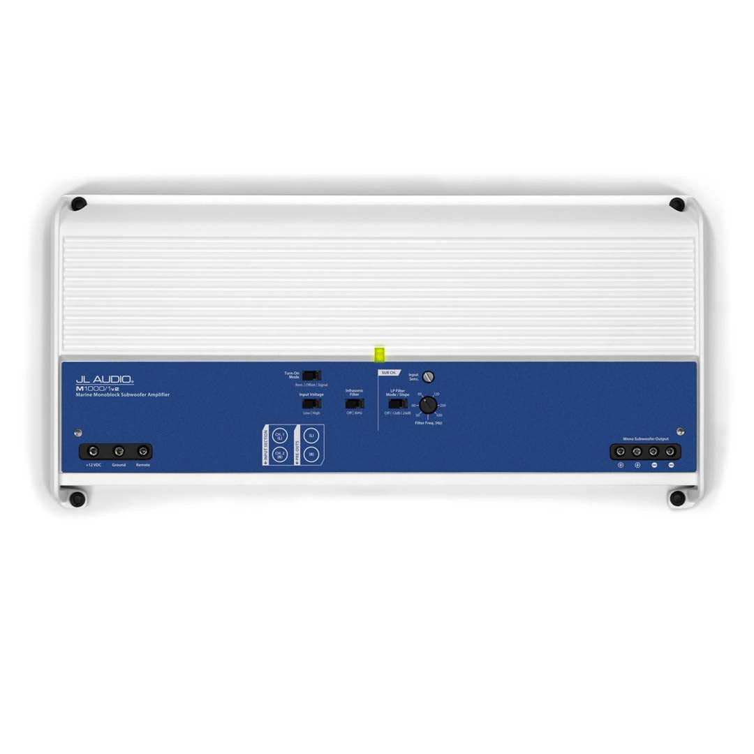 JL Audio M1000/1v2 M Series 1000W Class D Mono Marine Amplifier - High Power Boat Audio System for Marine & Car Audio Enthusiasts | Perfect for Boats, Yachts & Watercraft Sound Upgrades