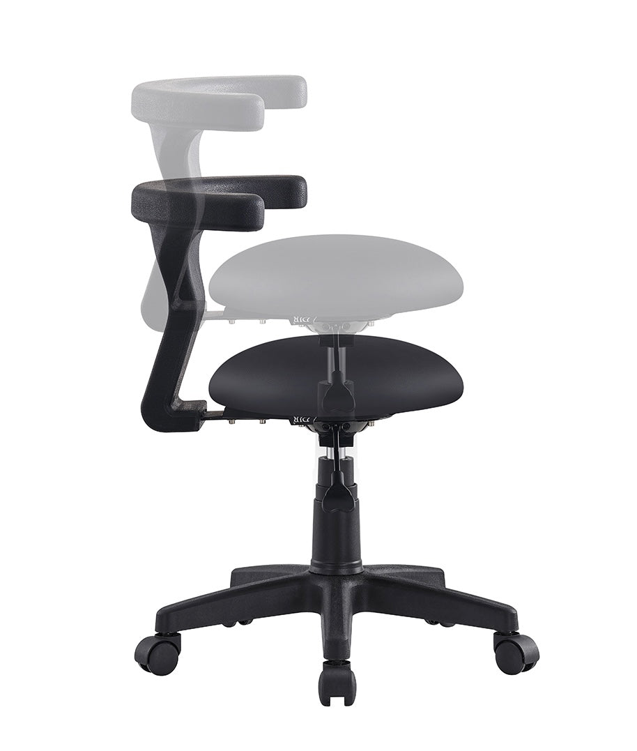 Premium Adjustable Beauty Salon Stool with Backrest - Ergonomic Swivel Styling Chair for Hairdressers, Barbers & Makeup Artists - Perfect for Salons, Spas & Home Use