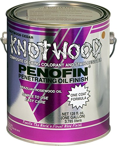 Penofin Knotwood One Gallon KnotRedwood Wood Stain & Sealer - Premium Protection for Redwood Decks, Fences & Outdoor Furniture
