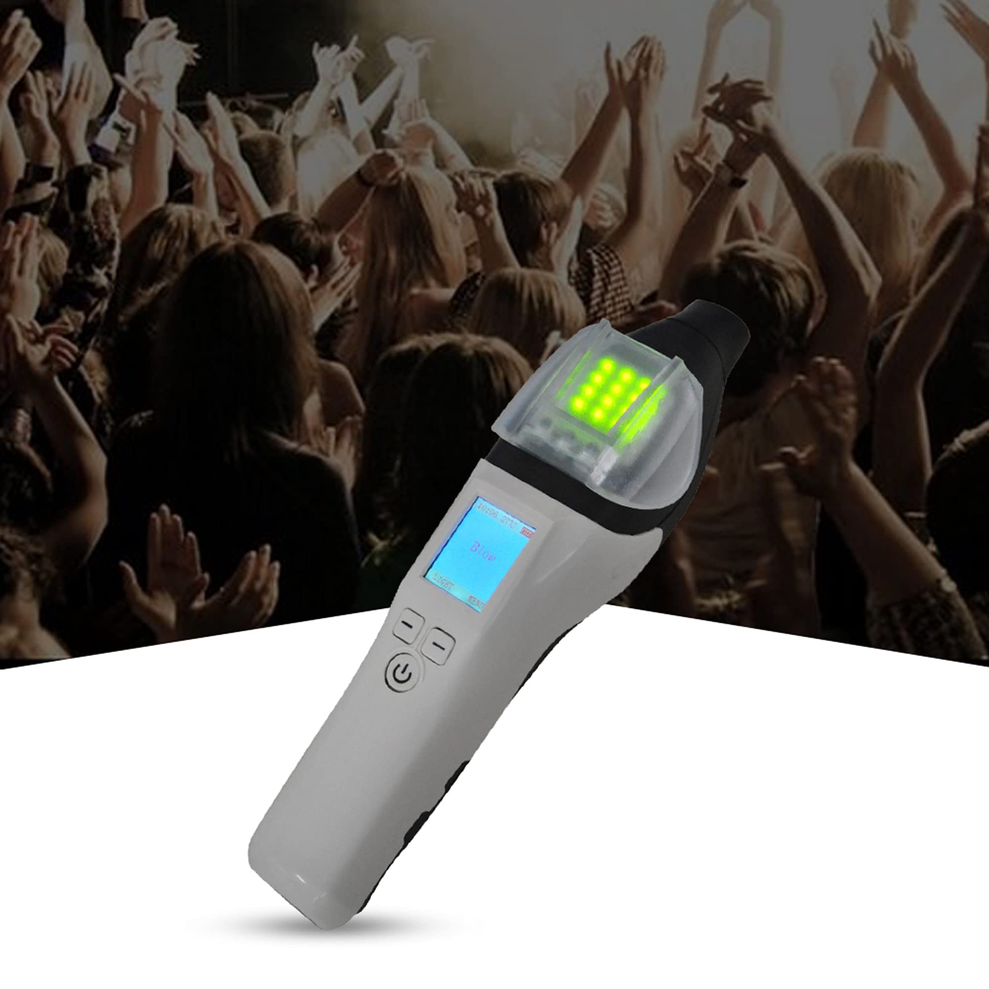 AT7000 Portable Breathalyzer - Fast & Accurate Alcohol Tester with LCD Display for Personal & Police Use | Roadside Testing, Workplace Safety, and Home Monitoring