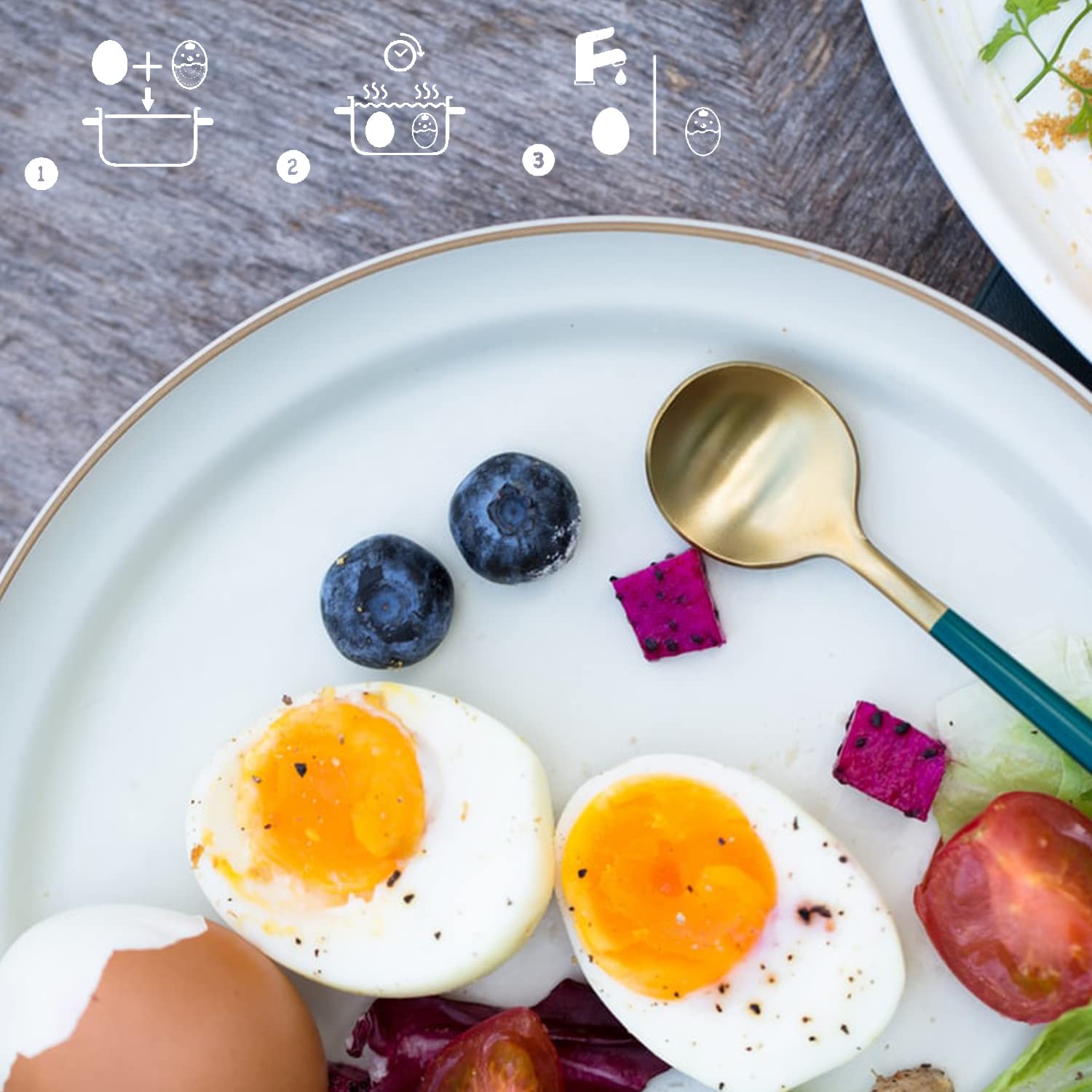 Egg Timer for Perfect Boiled Eggs - 2-Piece Color Changing Egg Timer for Soft, Medium & Hard Boiled Eggs - Ideal for Home, School & Restaurant Use