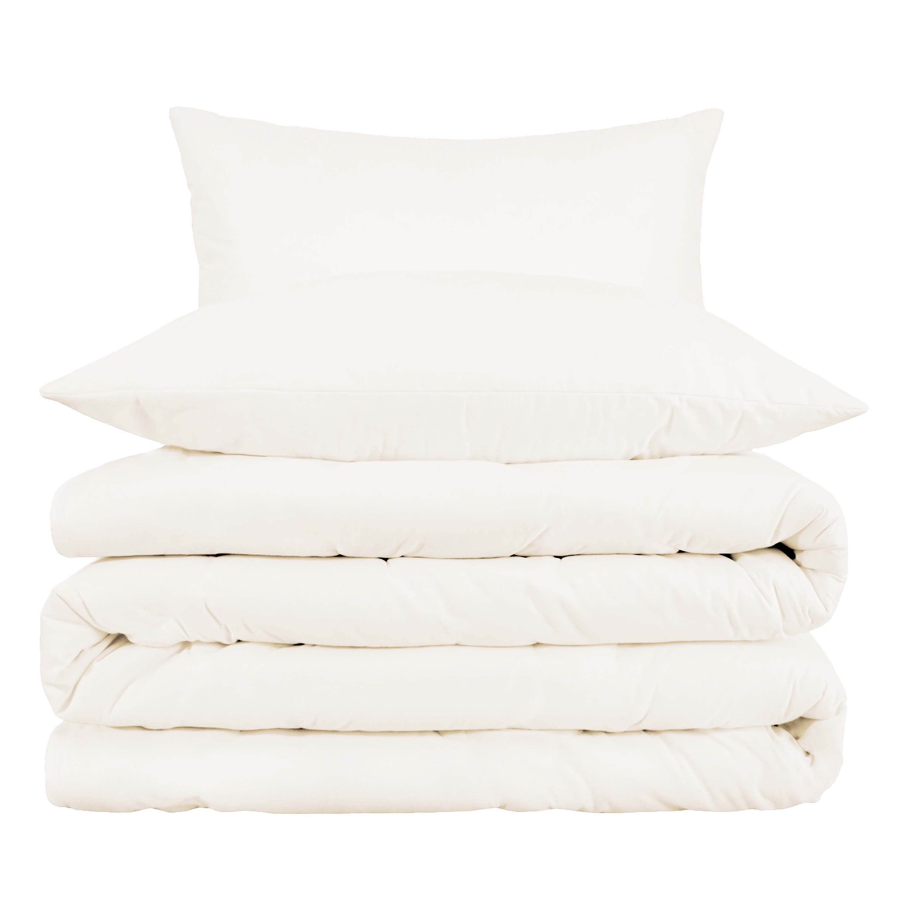 Luxury 800 Thread Count Cotton Blend 3-Piece Duvet Cover Set - Soft & Breathable Bedding for Master Bedroom, Guest Room, or Dorm