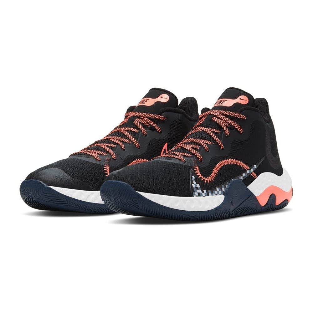 Nike Renew Elevate Running Shoes for Big Kids & Men - Black/Thunder Blue/Bright Mango (CK2669-006) Size 13 - Lightweight Comfort for Training & Gym Workouts