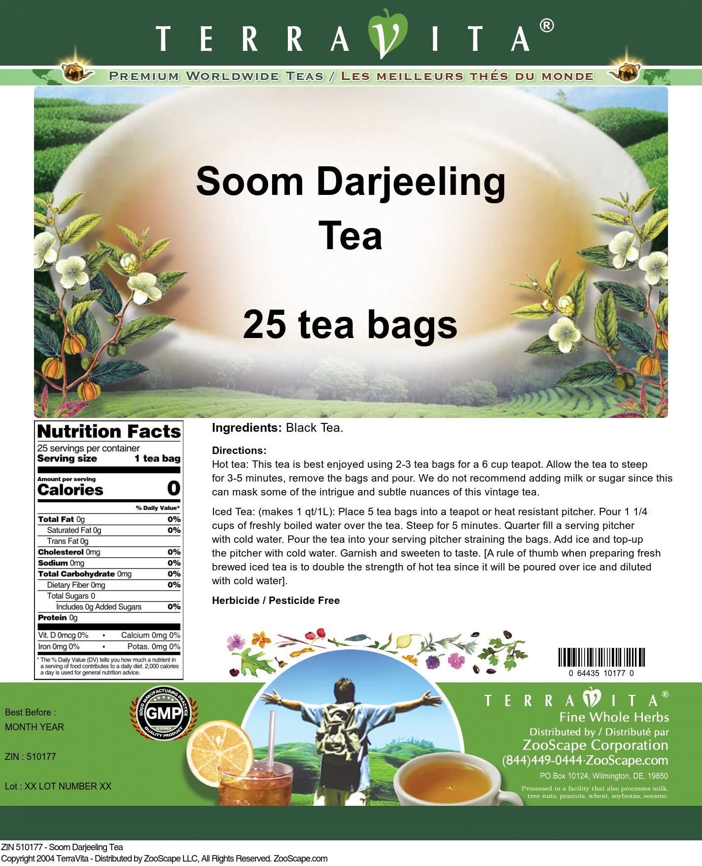 Premium Darjeeling Tea Bags - 25 Count | Authentic Indian Black Tea | ZIN: 510177 | Perfect for Morning Boost & Afternoon Relaxation