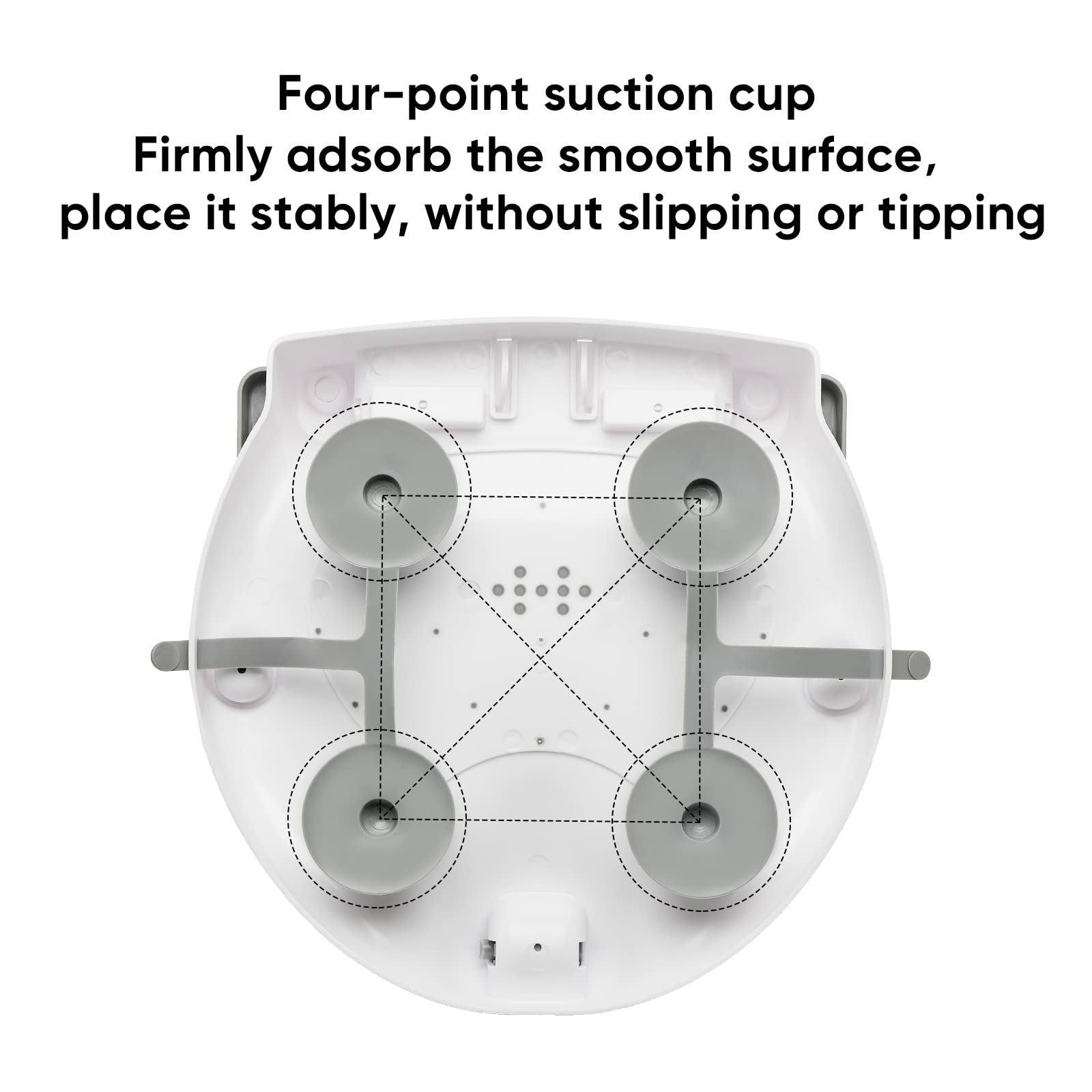 Foldable Non-Slip Baby Bath Seat with Suction Cups - Safe Bathtub Chair for Infants 6-18 Months (Grey) | Cute Design for Sitting Up | Perfect for Newborns & Toddlers in Bath Time Safety