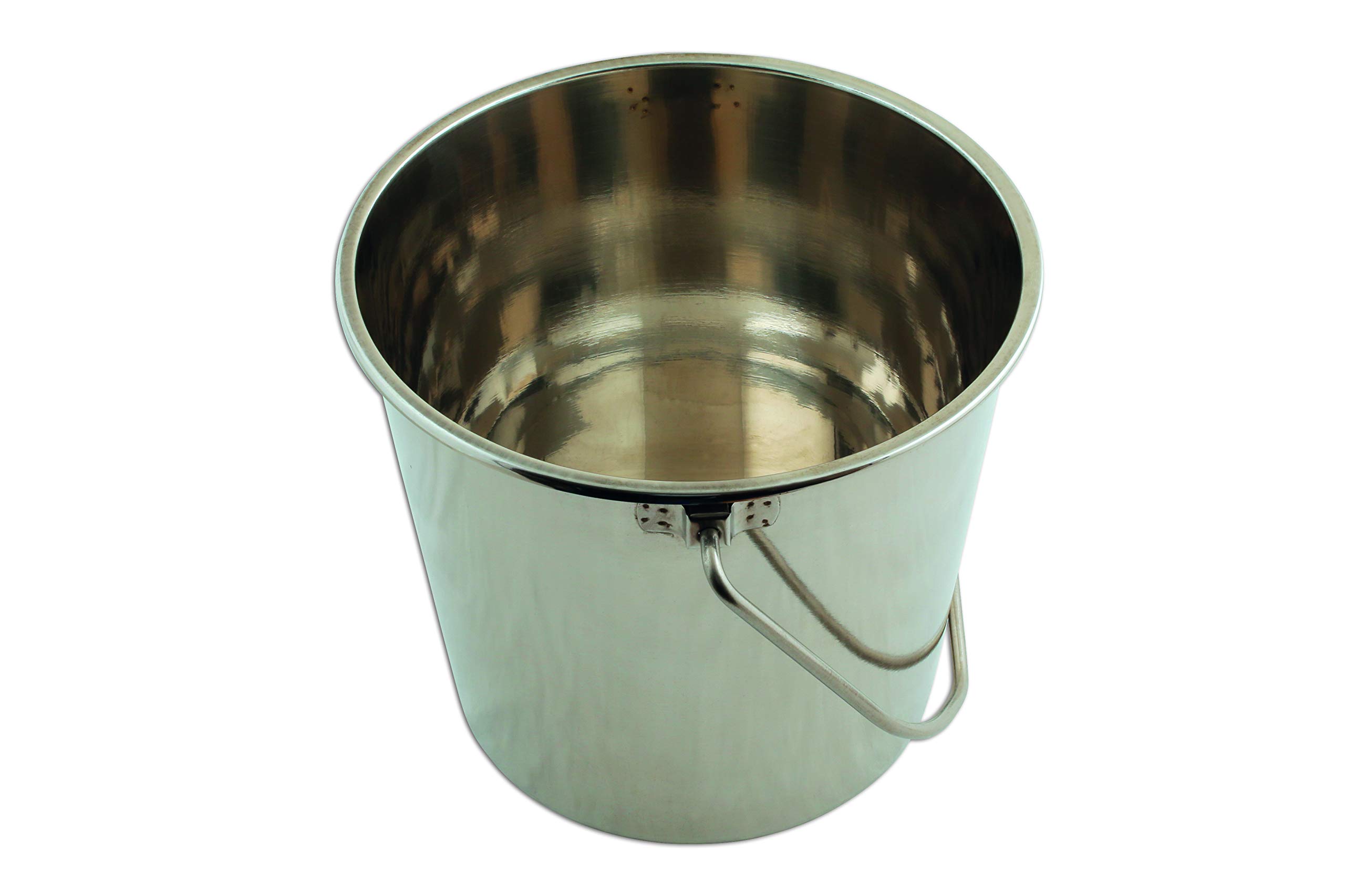 Premium 12L Stainless Steel Bucket with Laser Engraved Design - Silver | Heavy-Duty Multipurpose Container for Kitchen, Restaurant, Camping & Outdoor Use