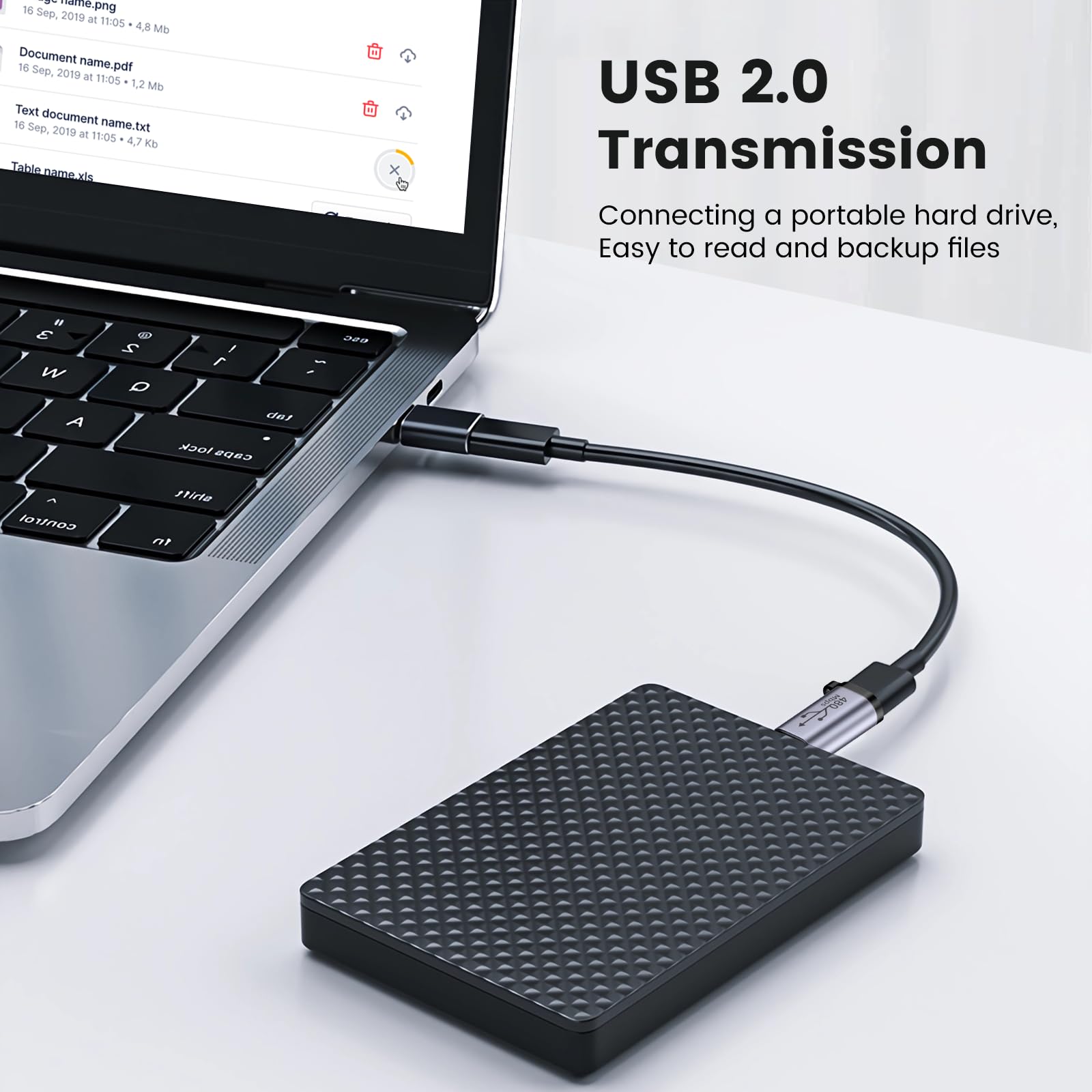 BORLTER CLAMP USB C to Mini USB Adapter & Micro USB to Mini USB Adapter 2 Pack with Lanyard - Compatible with MP3 Players, Digital Cameras, GPS Devices, Portable Hard Drives - Perfect for Data Transfer and Charging On-The-Go