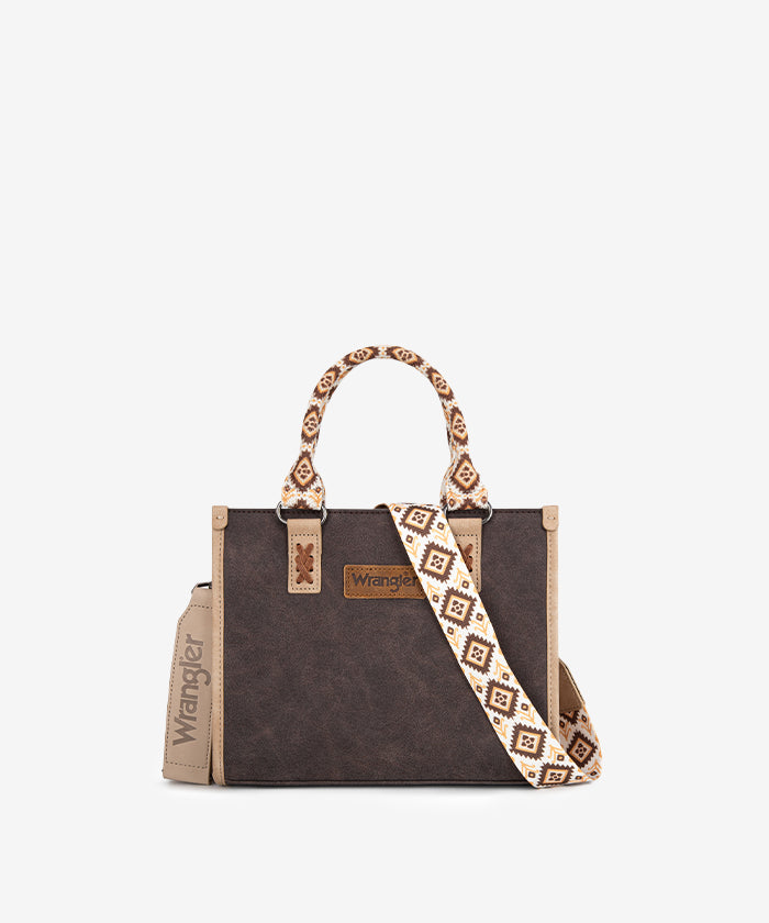 Wrangler Aztec Print Tote Bag for Women - Stylish & Durable Cotton Shoulder Bag - Perfect for Shopping, Beach, Work & Travel