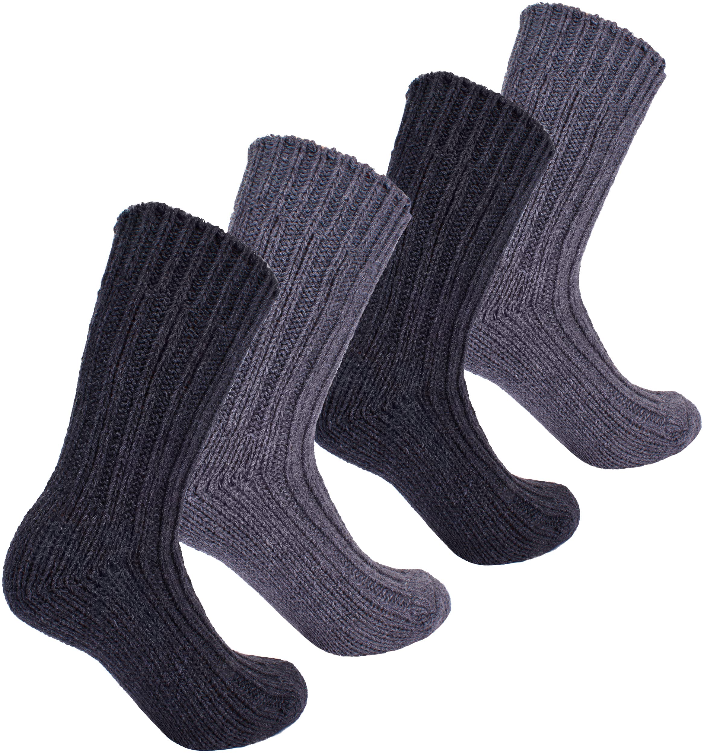 Premium Alpaca Wool Socks for Men & Women - Ultra Soft & Warm Winter Socks (4 Pairs) - Perfect for Hiking, Travel & Cold Weather Comfort