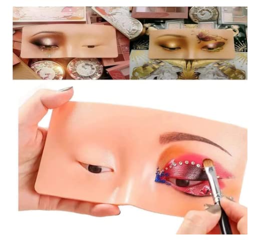 Professional Makeup Practice Face Board - Realistic Skin Dummy for Beginner Makeup Artists | Perfect for Eye, Lip & Contour Practice | Ideal for Beauty School, Home Practice & Makeup Training (1-Piece Skin Tone)