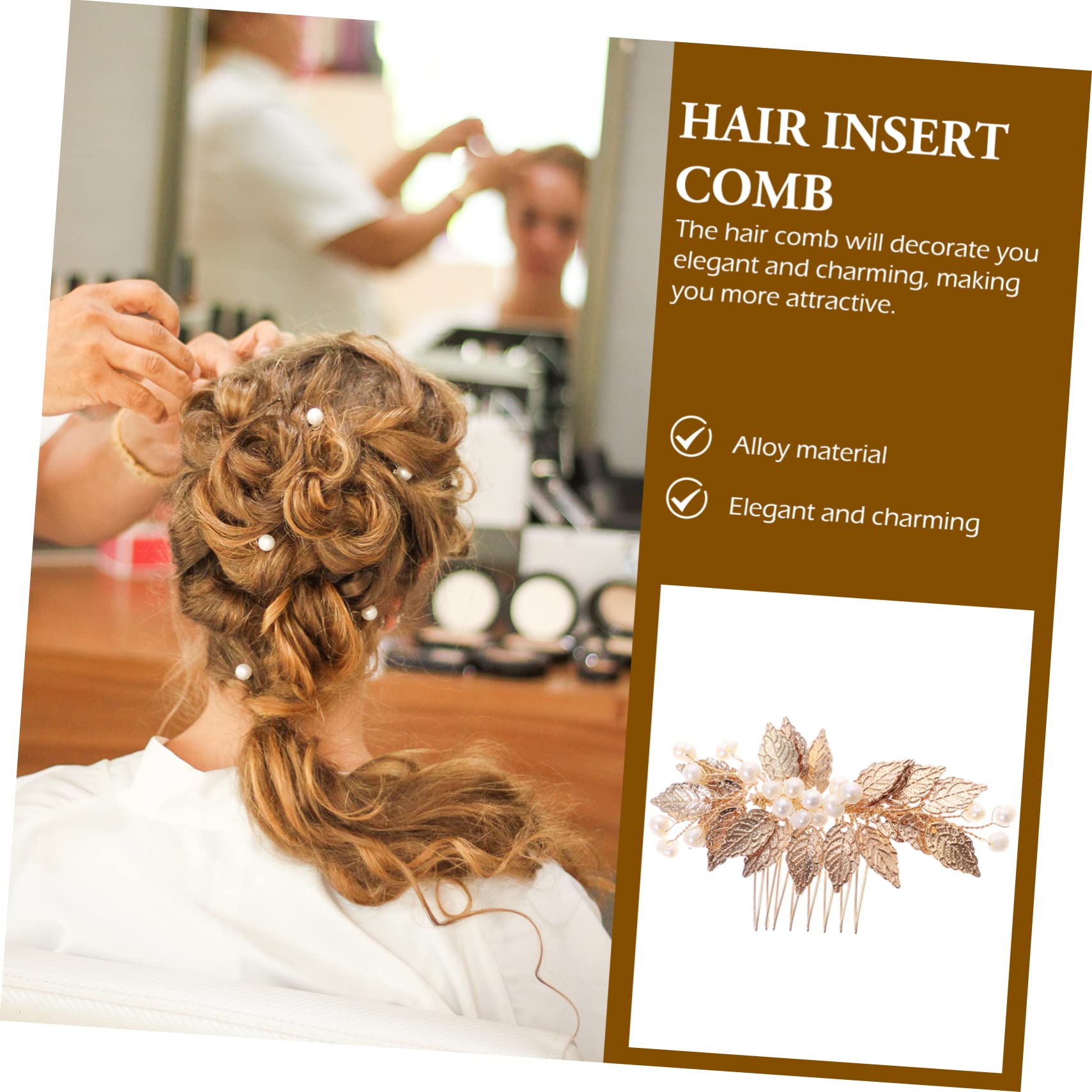 Elegant Rhinestone Bridal Hair Clips for Women - Pearl Flower Hair Comb Barrettes with Alloy Inserts - Perfect for Weddings, Prom, Parties & Special Occasions