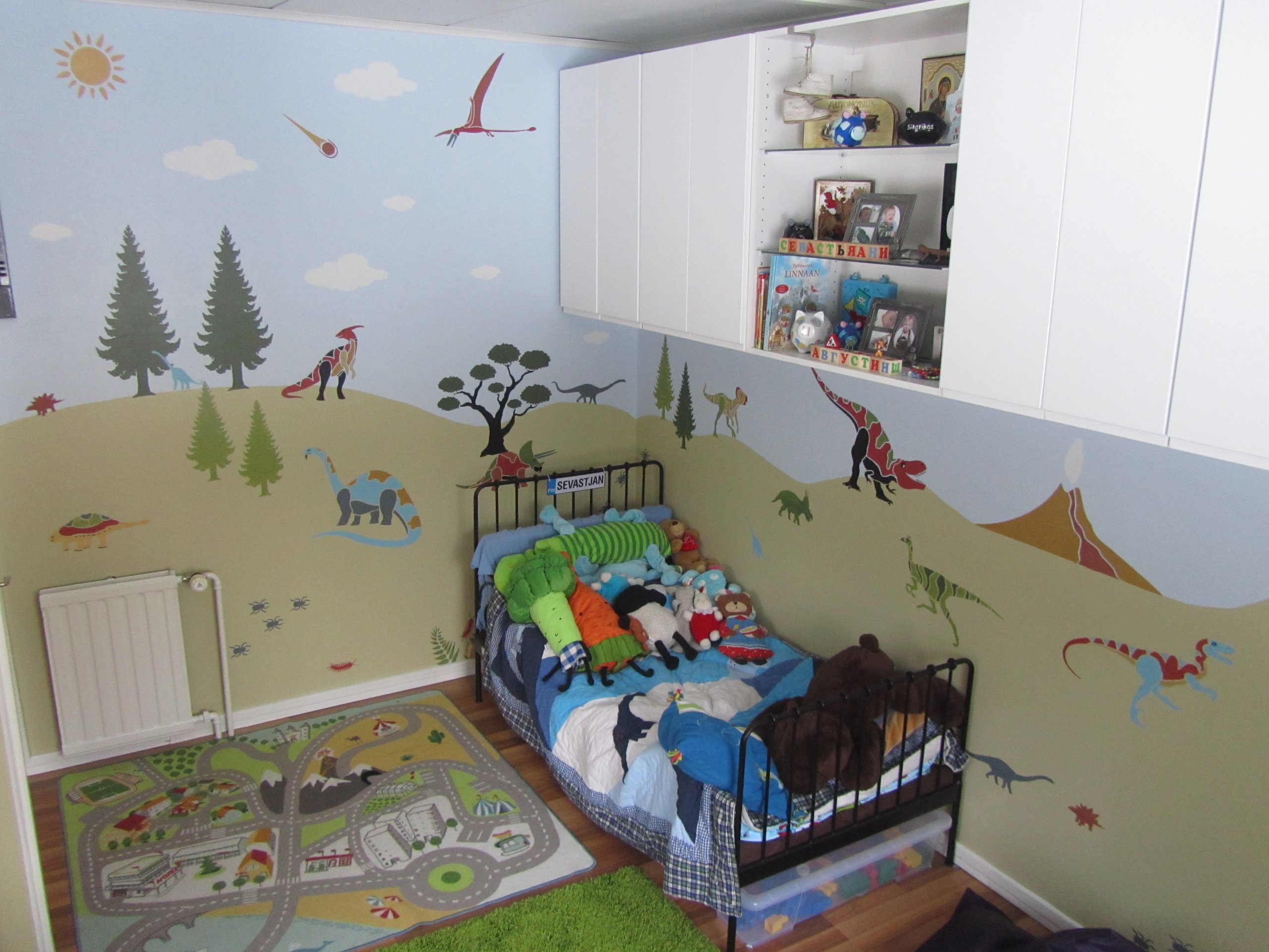 My Wonderful Walls Dinosaur Room Wall Mural - Peel & Stick Wall Decals for Kids Bedroom Decor | Dinosaur Theme Nursery Wall Stencils for Boys & Girls | Perfect for Playrooms, Classrooms & Birthday Party Decorations
