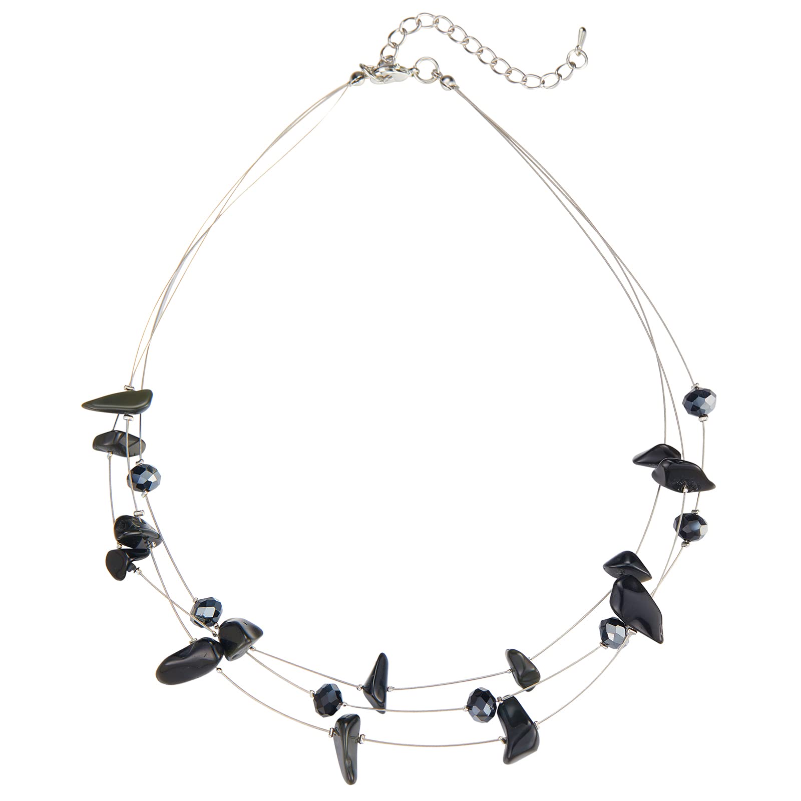 Shell Beaded Statement Necklace for Women - Layered Choker with Seashell & Crystal - Fashion Jewelry Birthday Gift for Her - Perfect for Beach Vacations, Summer Outfits & Boho Style