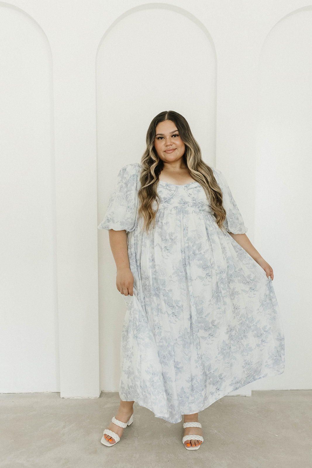Harlow Maxi Dress - Light Blue Floral Maternity Dress | Bump Friendly & Size Inclusive (S-3XL) | Perfect for Pregnancy, Beach Vacations & Summer Weddings