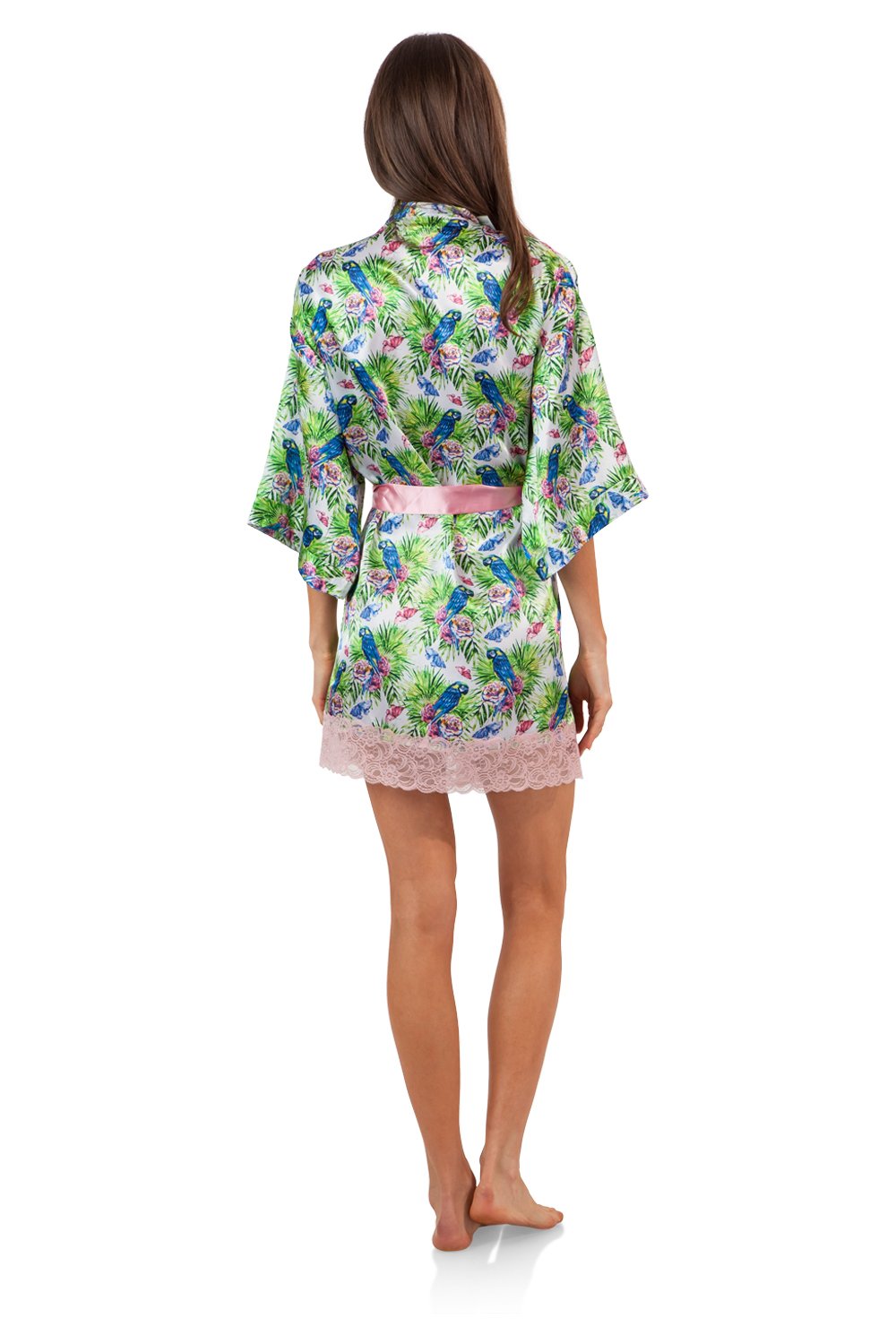 Ashford & Brooks Women's Satin Kimono Robe - Soft Silky Short Bathrobe with Pockets - Perfect Bridal Shower, Bachelorette Party & Wedding Gift - Ideal for Spa Days, Lounging & Getting Ready