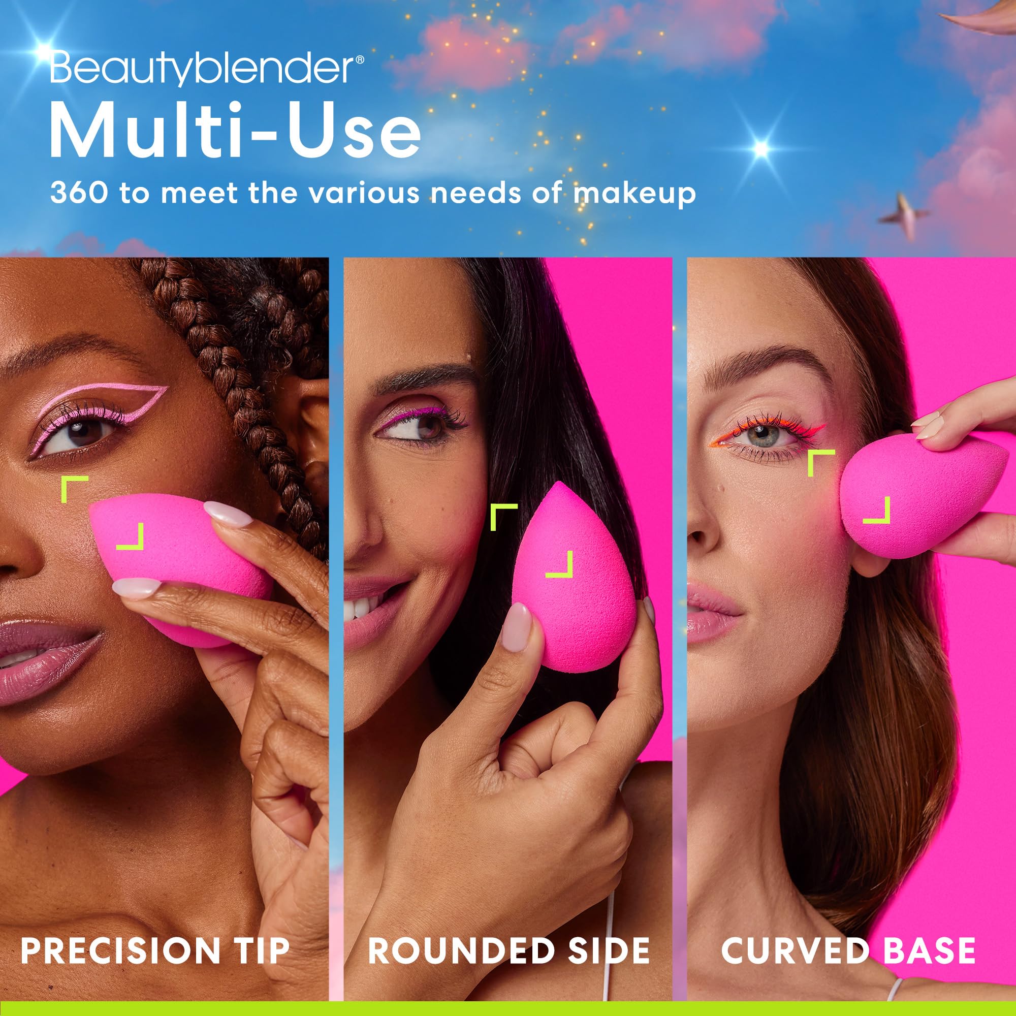 Beautyblender® Stardust 2-Piece Makeup Sponge Set - Original Pink Beauty Blender & Limited Edition Power Pocket Puff | Professional Foundation Blending & Baking Kit for Flawless Makeup Application