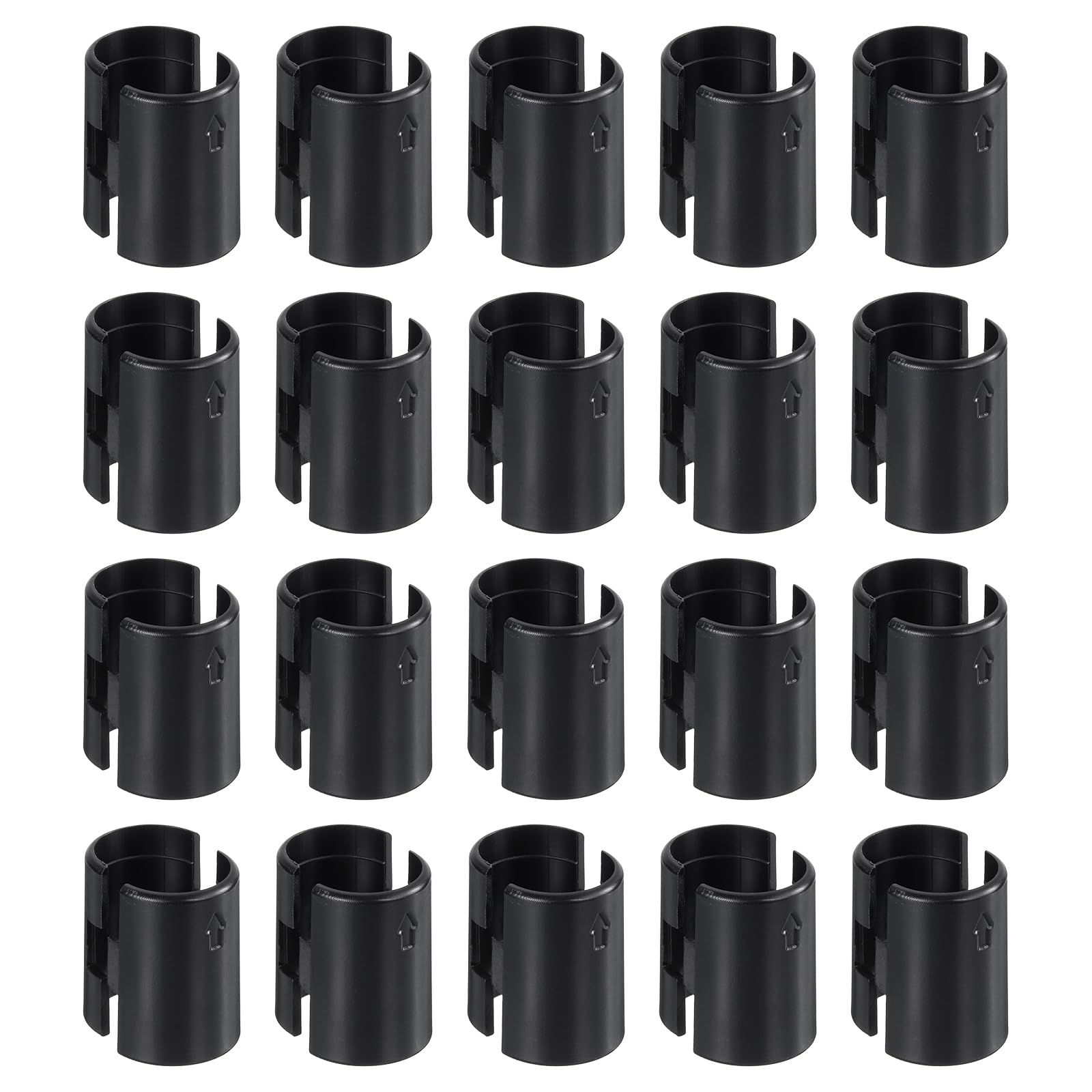 50Pcs Black Plastic Wire Shelving Shelf Lock Clips for 7/8