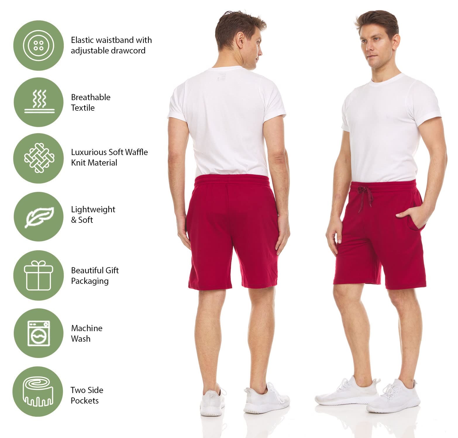 3-Pack Premium Men’s Fleece Sleep Shorts with Pockets - Soft Athletic Lounge Shorts for Gym, Workouts, Running & Home Relaxation - Breathable Comfort Wear for Sports & Casual Use