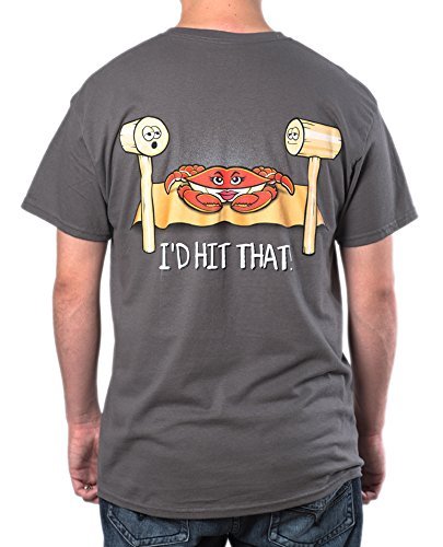 Men's Funny Hit That Crab Graphic T-Shirt - Casual & Humorous Summer Tee for Beach Parties & Outdoor Activities