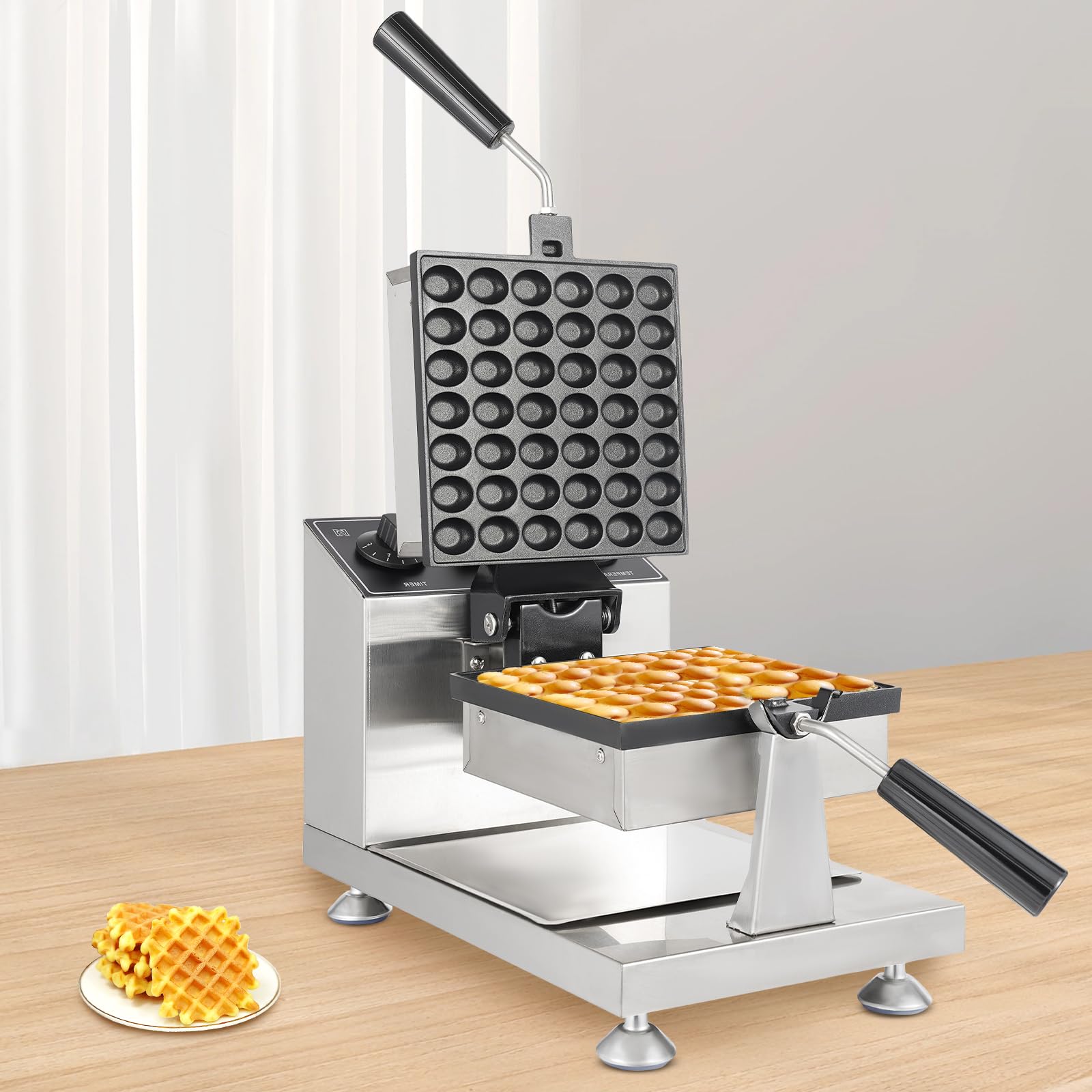 Commercial Waffle Maker Machine 110V - Electric Nonstick Belgian Waffle Iron for Bakery, Restaurant & Home Use - Perfect for Breakfast, Brunch & Dessert Making