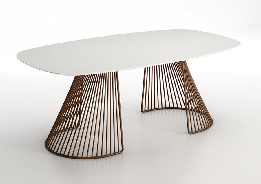 Premium Grid Table by BBB - Modern & Durable for Home Office, Dining, or Outdoor Use